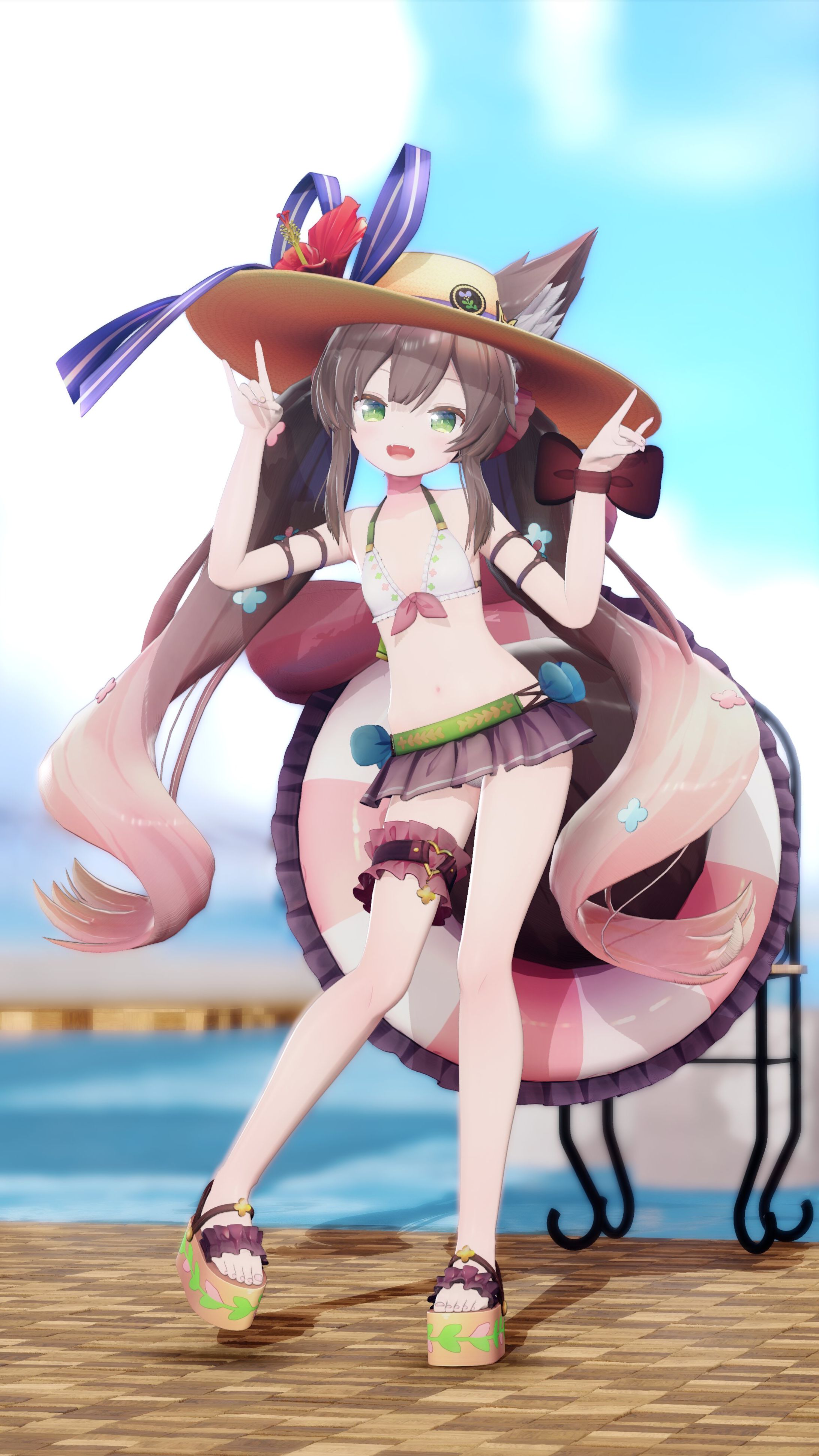 千草はな水着MMDモデル サンプルポーズ撮影-1