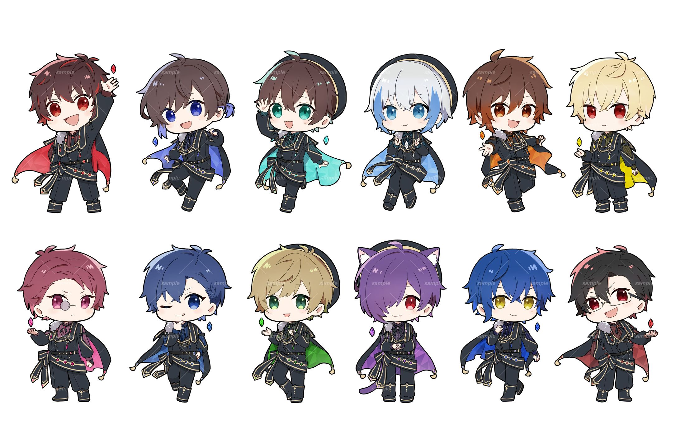 株式会社UMM様 LIVEイベント『せっかくなので またまたまたまた フェスキメ ませんか。』SDイラスト12点-1