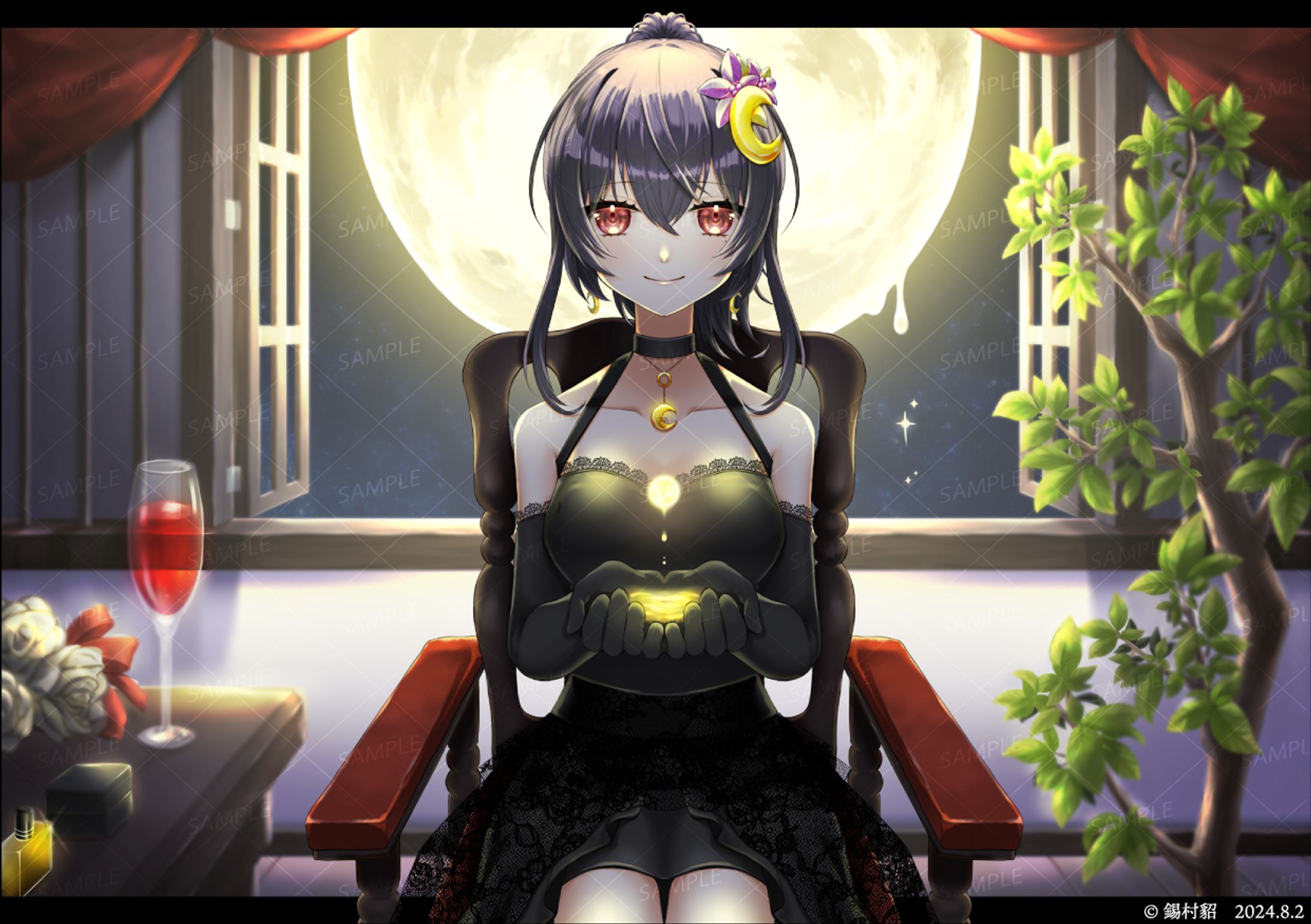 月夜綺里様 香水販促イラスト-1