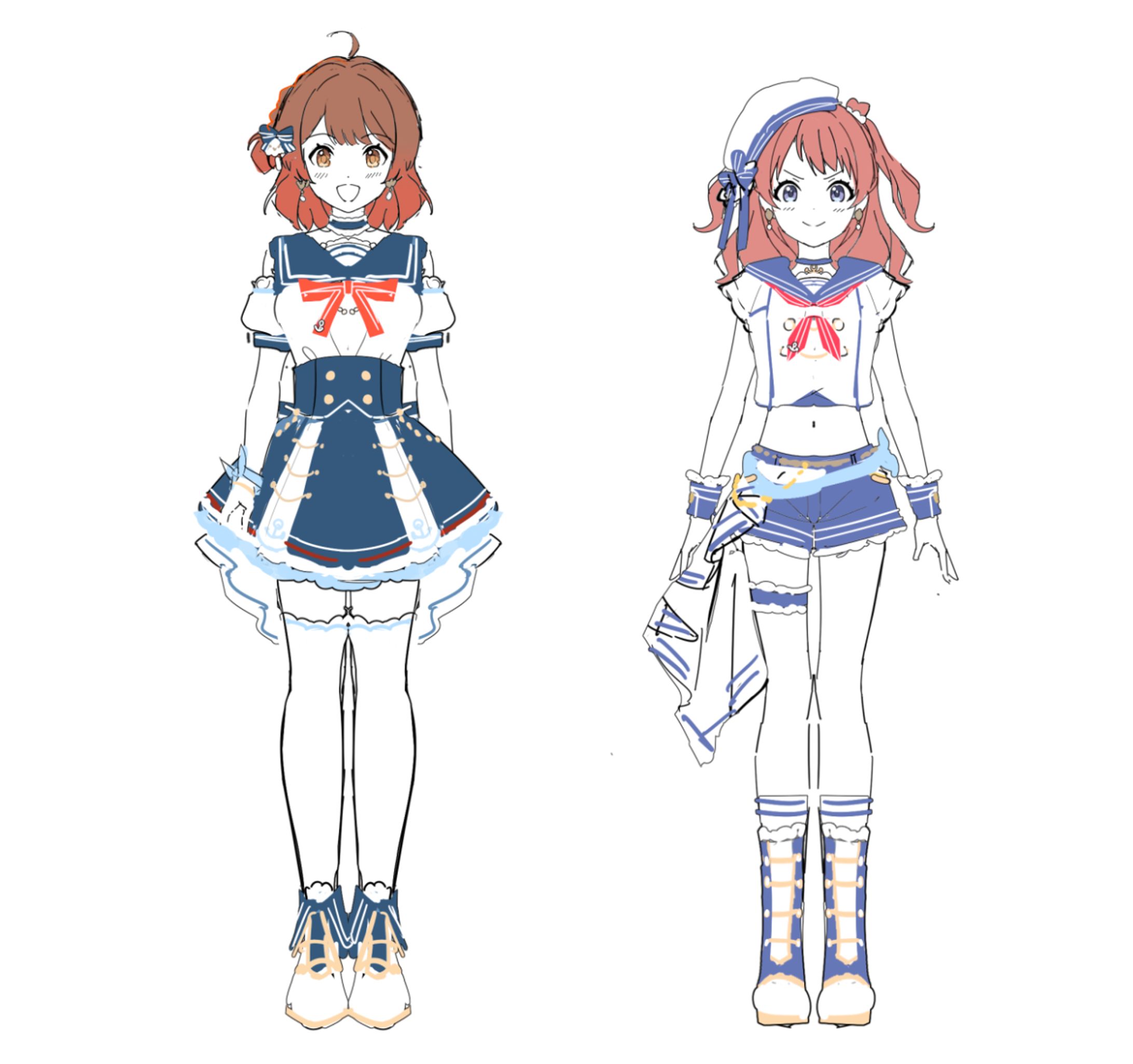 セーラー花海姉妹_衣装デザイン-1