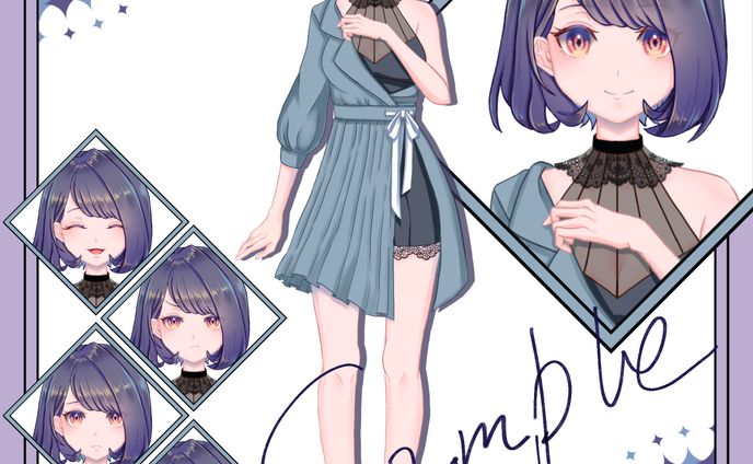 立ち絵、de&i