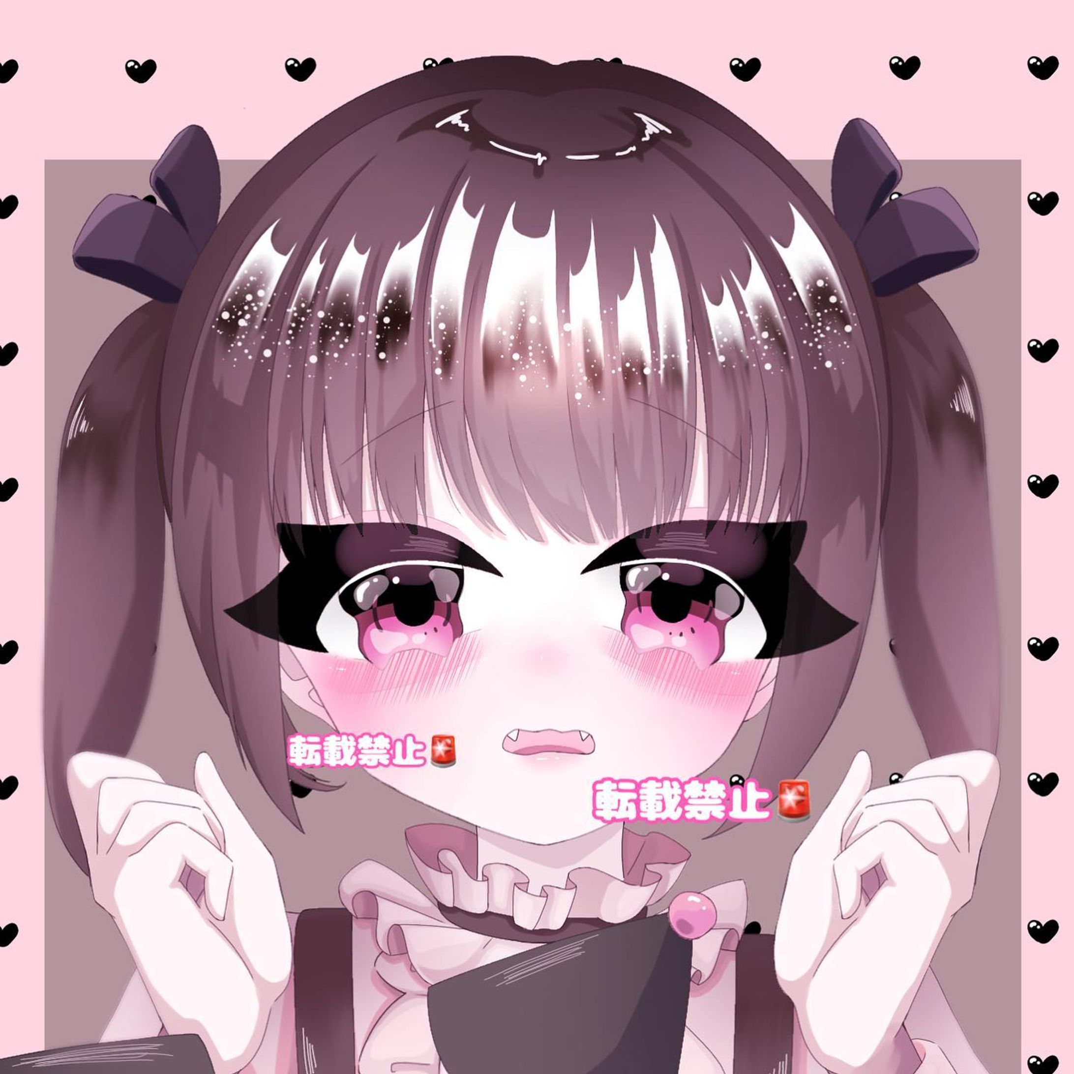 💕💕💕
 #girl  #kuromi  #illustration  #イラスト  #いらすとぐらむ  #クロミ  #地雷系-1