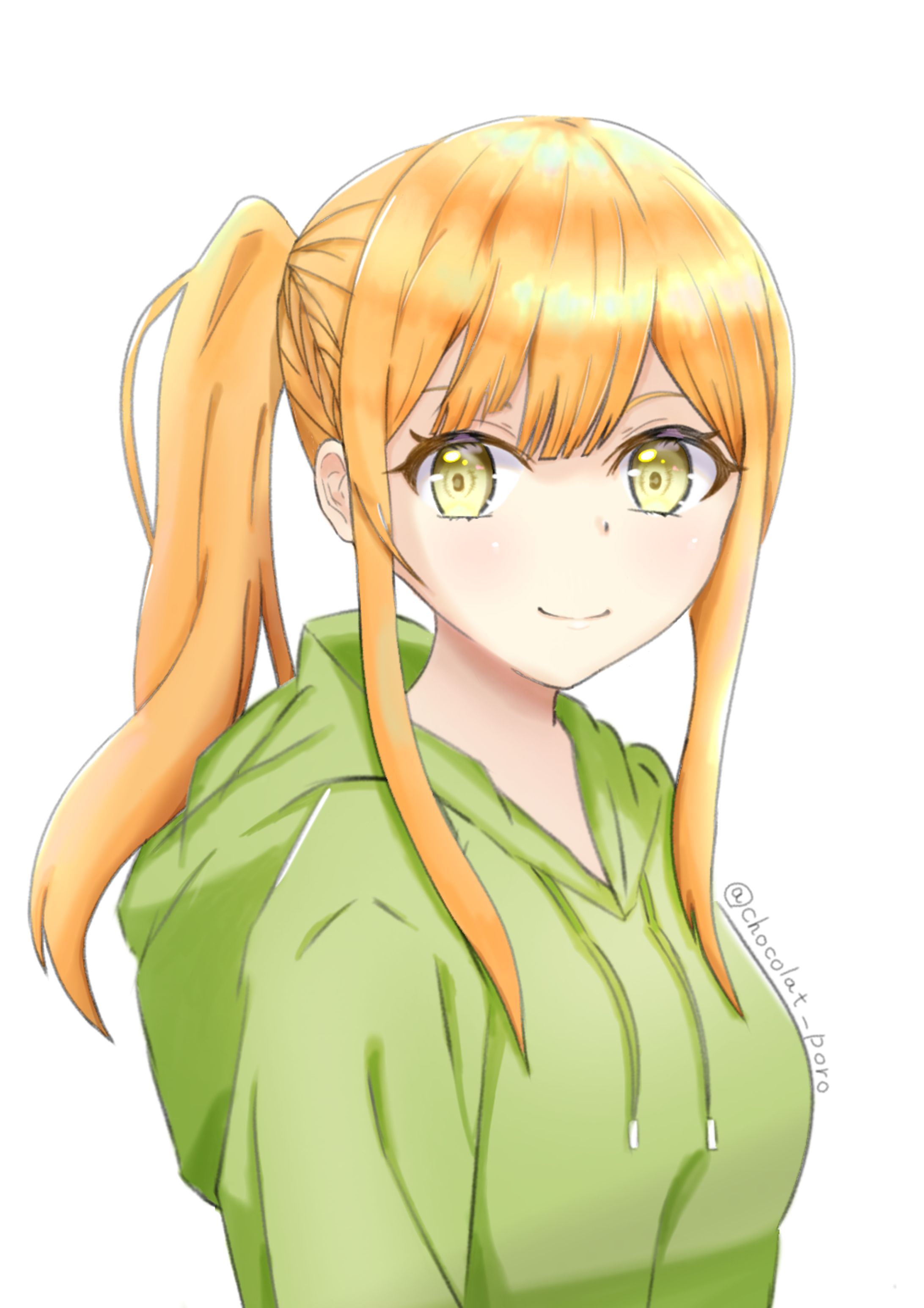 パーカー女子(オリジナルイラスト)-1