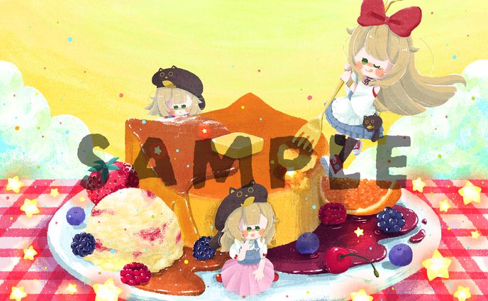 アクリルブロックイラスト / まぐろかわさしみ様　