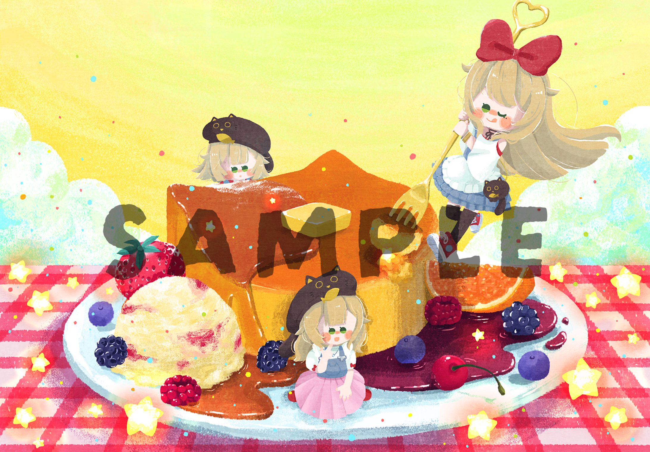 アクリルブロックイラスト / まぐろかわさしみ様　-1