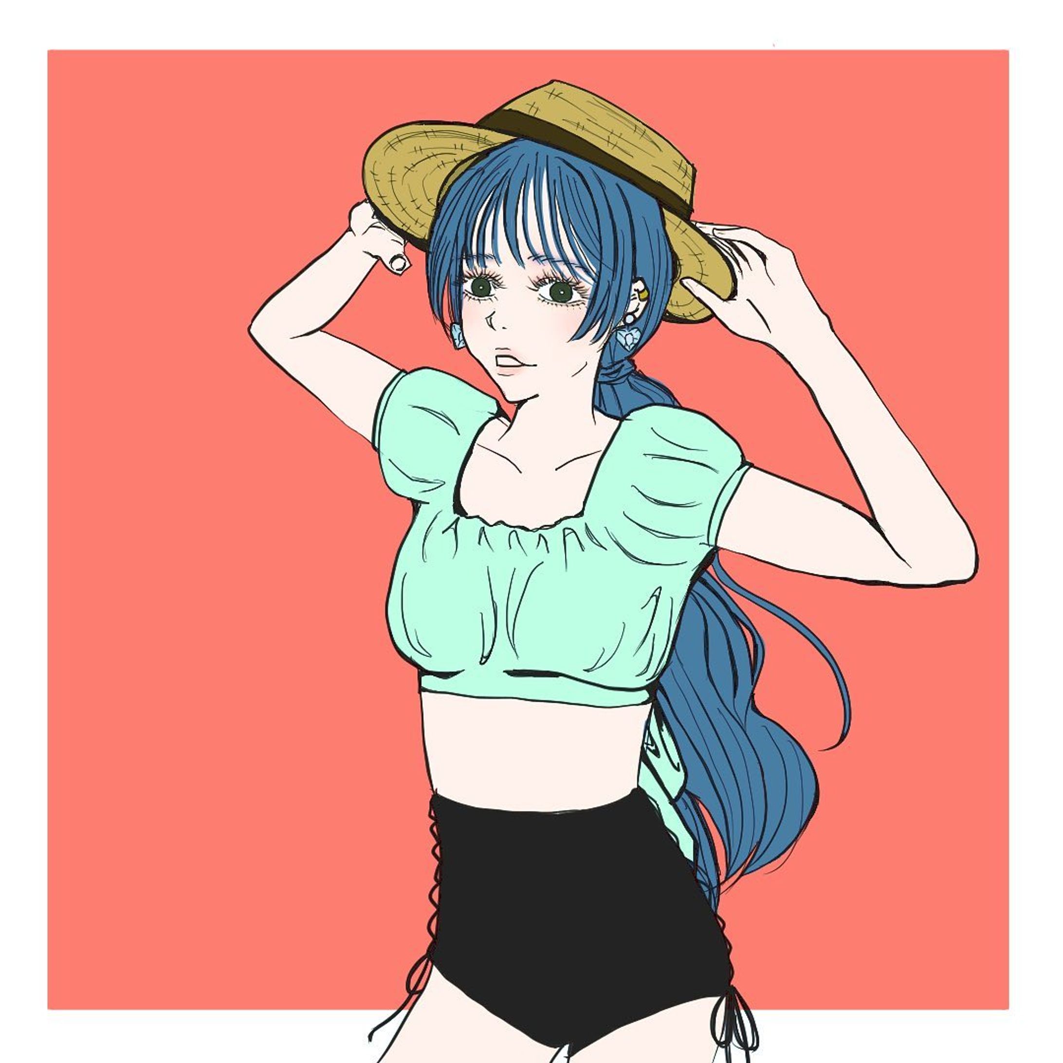 8月☀️🌊Spotifyプレイリストイラスト-1