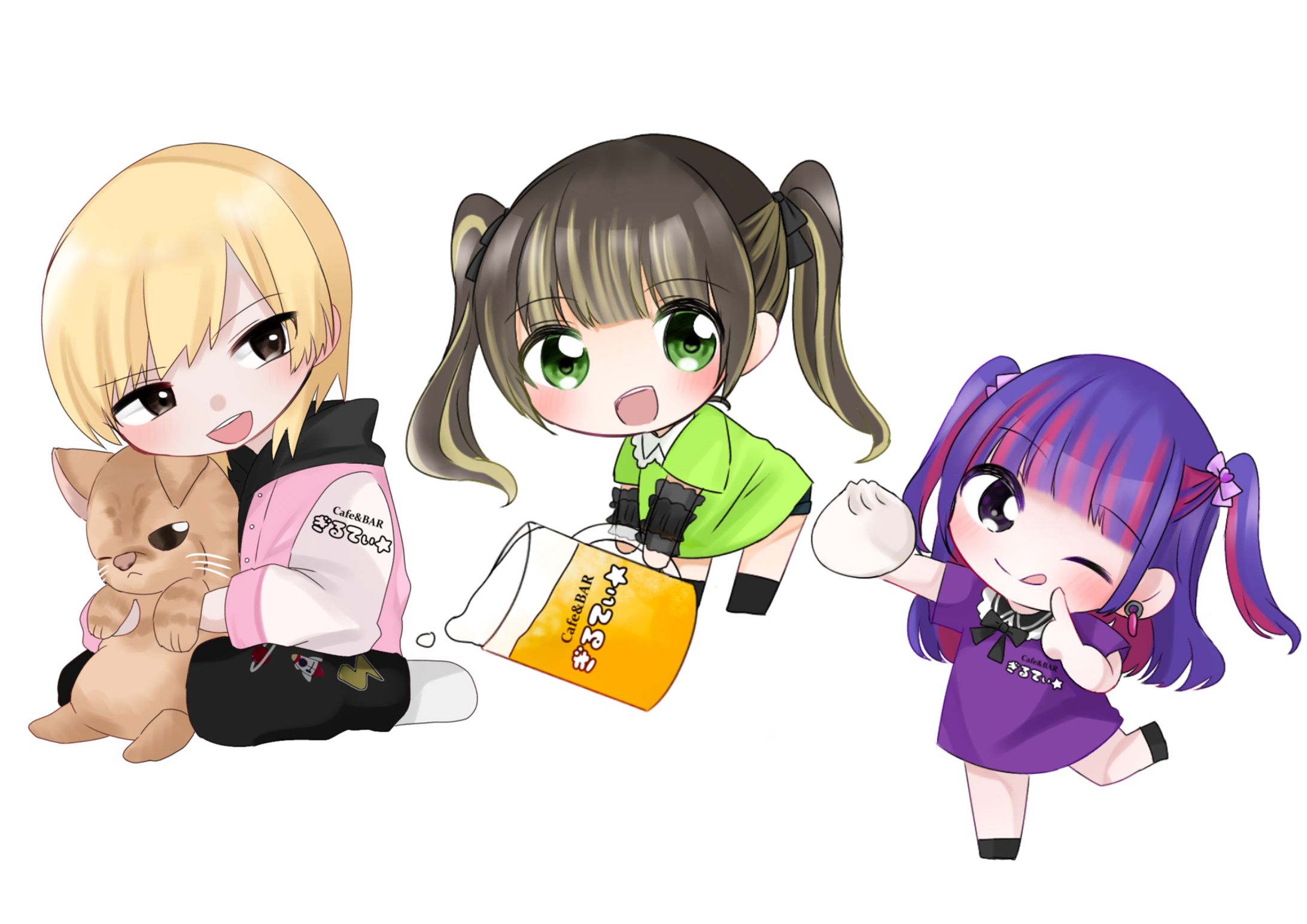 Cafe＆barぎるてぃ アクキーイラスト-1