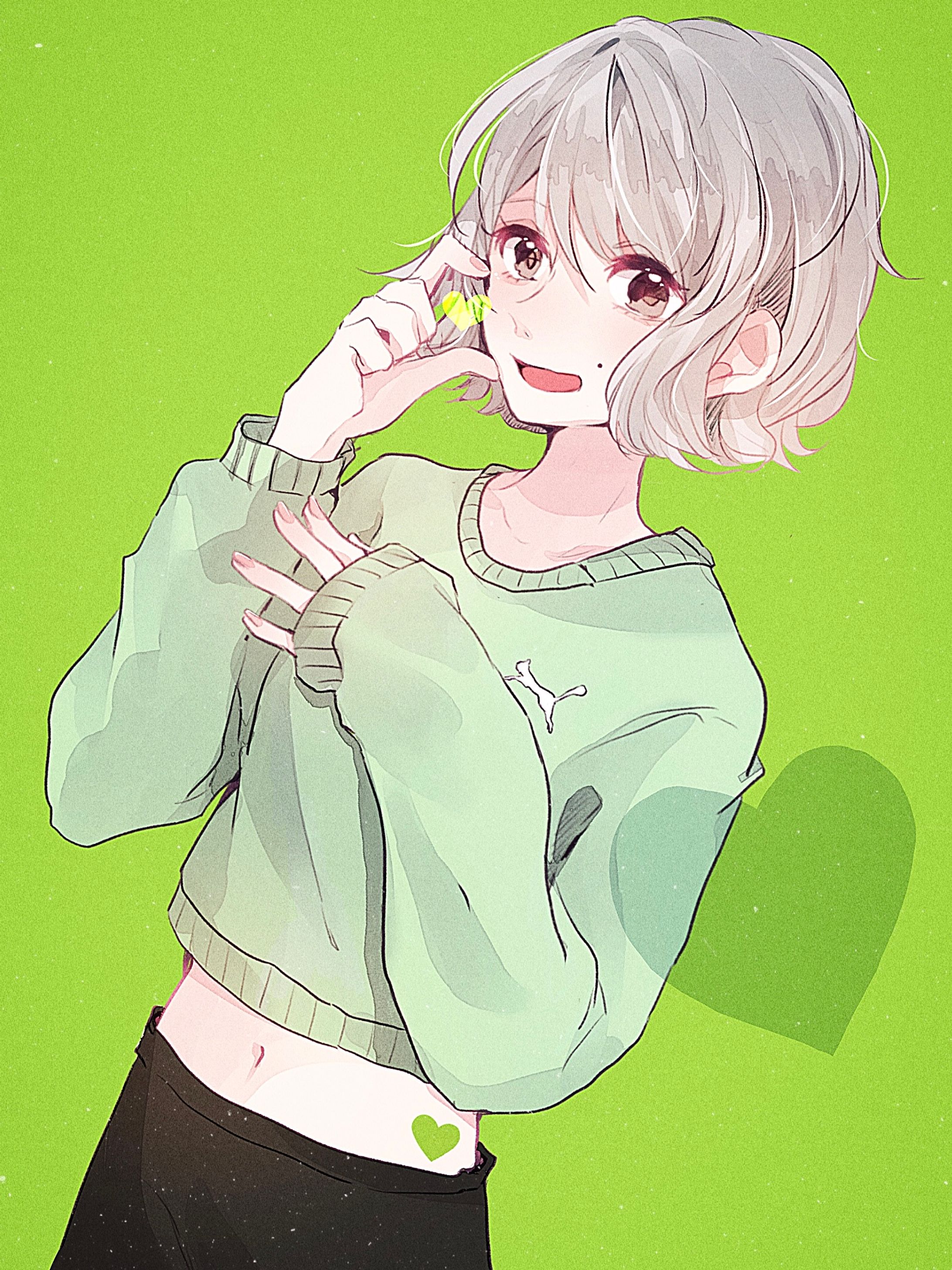 The color  hearts  series 💚-1