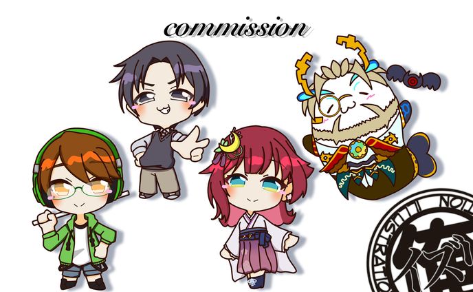 月宮 彩弥さん　花見酒　ちびキャラ