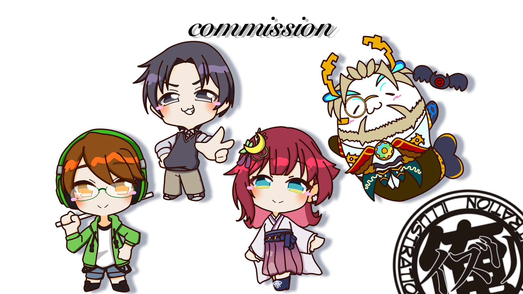 月宮 彩弥さん　花見酒　ちびキャラ-1