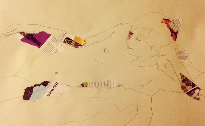 #collage #nude #photo #London #drawing #female #model #pencil  #fashion #art #painting #vogue #elle #nme #uk #love #ヌード #モデル #デッサン #ロンドン #女 #ファッション #アート #イラスト #illustration #illustrator #tokyo #lifedrawing #elliekubota