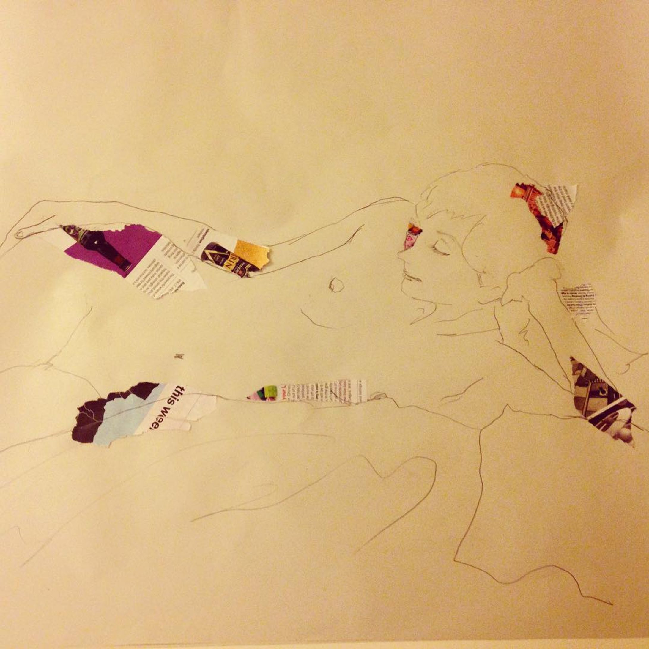#collage #nude #photo #London #drawing #female #model #pencil  #fashion #art #painting #vogue #elle #nme #uk #love #ヌード #モデル #デッサン #ロンドン #女 #ファッション #アート #イラスト #illustration #illustrator #tokyo #lifedrawing #elliekubota-1