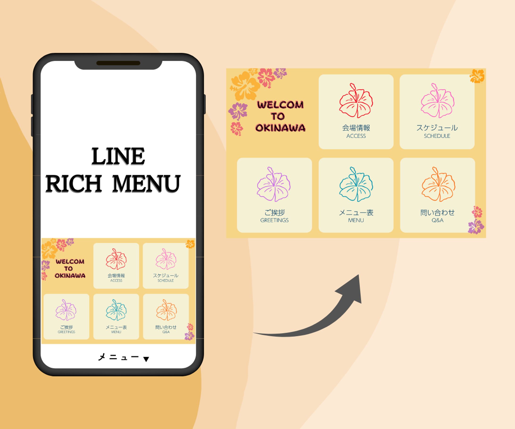 LINEリッチメニュー 沖縄旅行-1