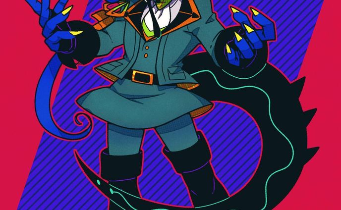 #イラスト #人外 #オリジナルイラスト 
#オリジナルキャラクター #illustration #monster #originalcharacter #characterdesign #touseioc #objecthead 

2枚目は色加工前です。
ちなみに、彼女…平沢は女の子です🩵
Her name is Hirasawa.

普段の顔デザインはコチラに置いてます
https://toyhou.se/21020663.hirasawa