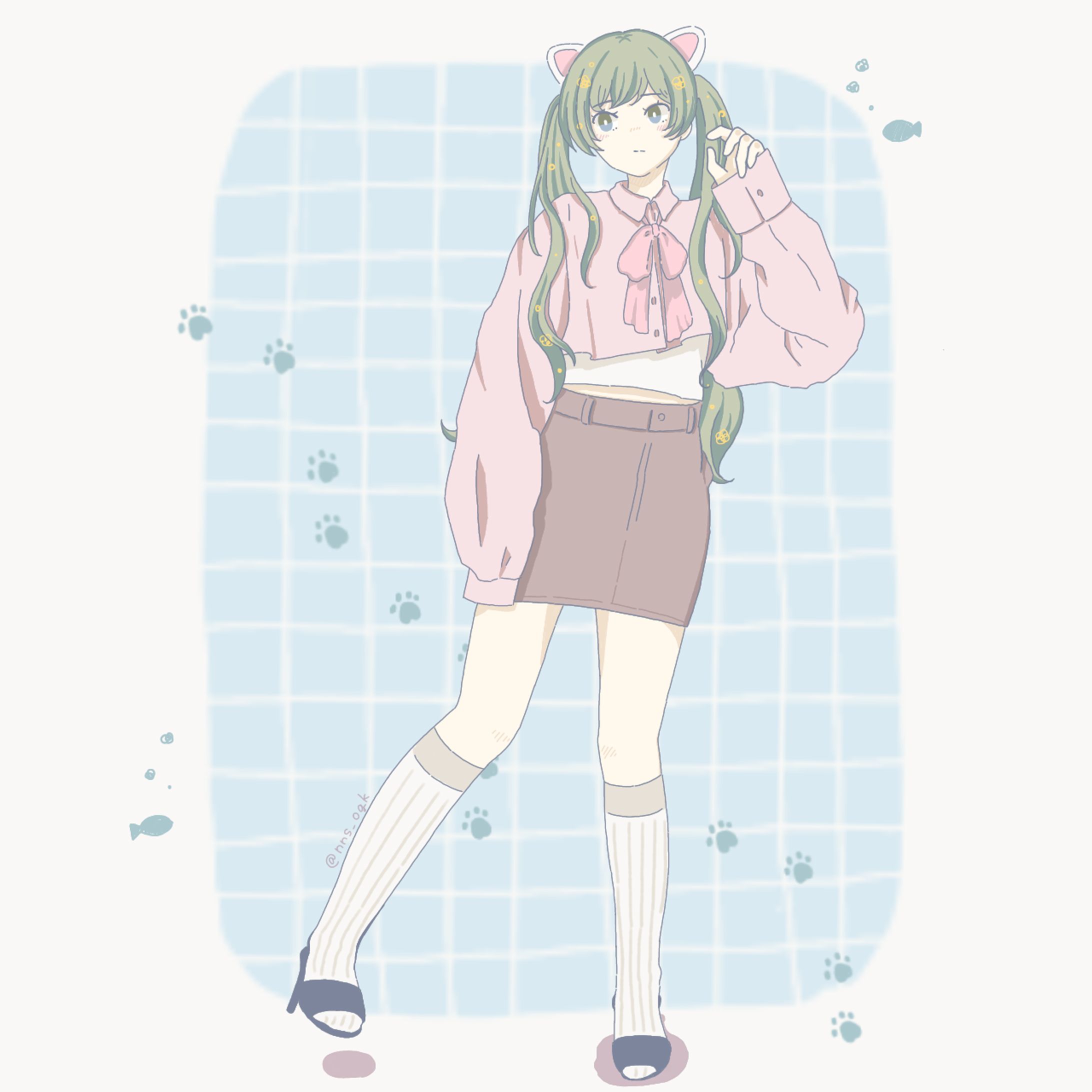 猫耳をつけた女の子-1