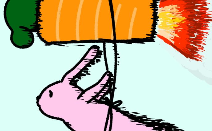 ロケットうさぎ（rocket rabbit）
