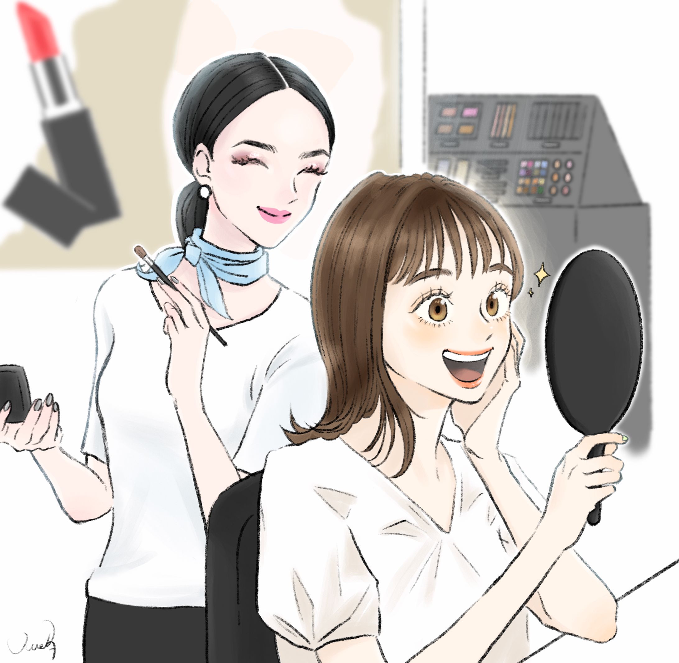 運命のコスメに出逢う女性-1