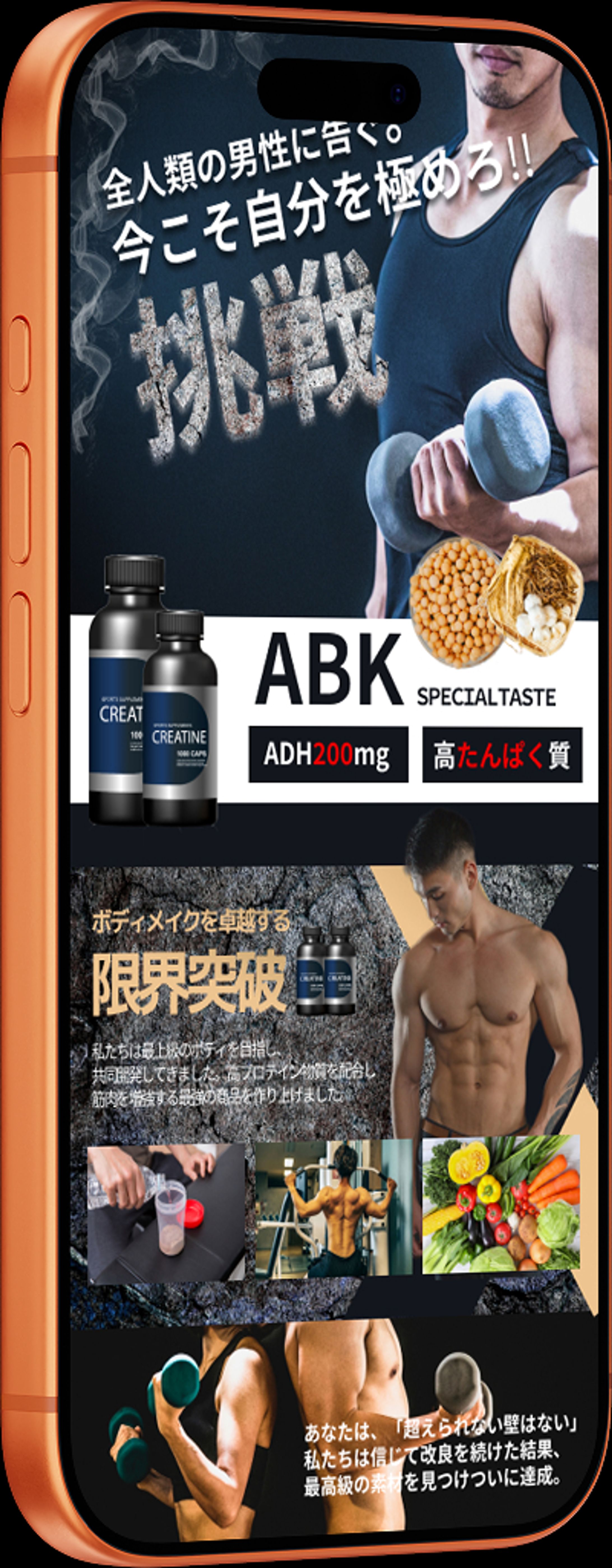 プロテインEC 　LP　iPhone 17 Pro orange right-1