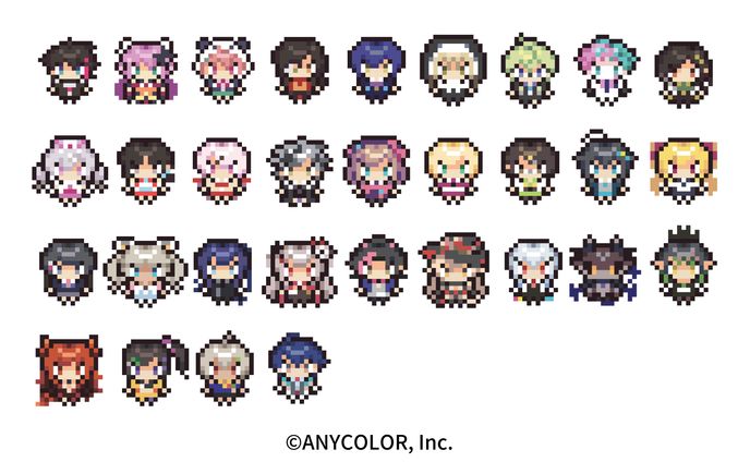 にじさんじ　ピクセルアートグッズ用イラスト