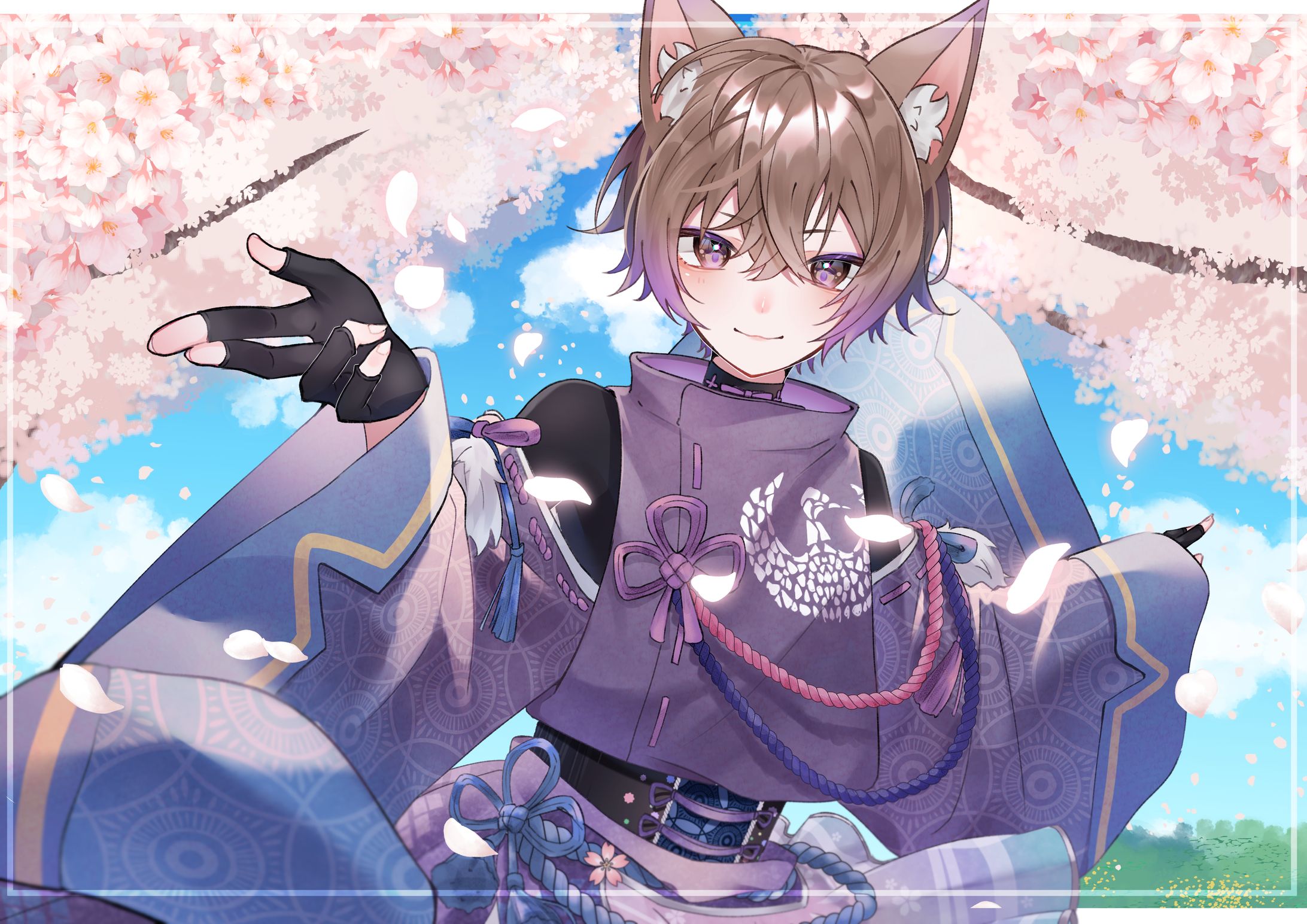棚照結神 長瀬よひら ファンアートコンテスト用イラスト-1
