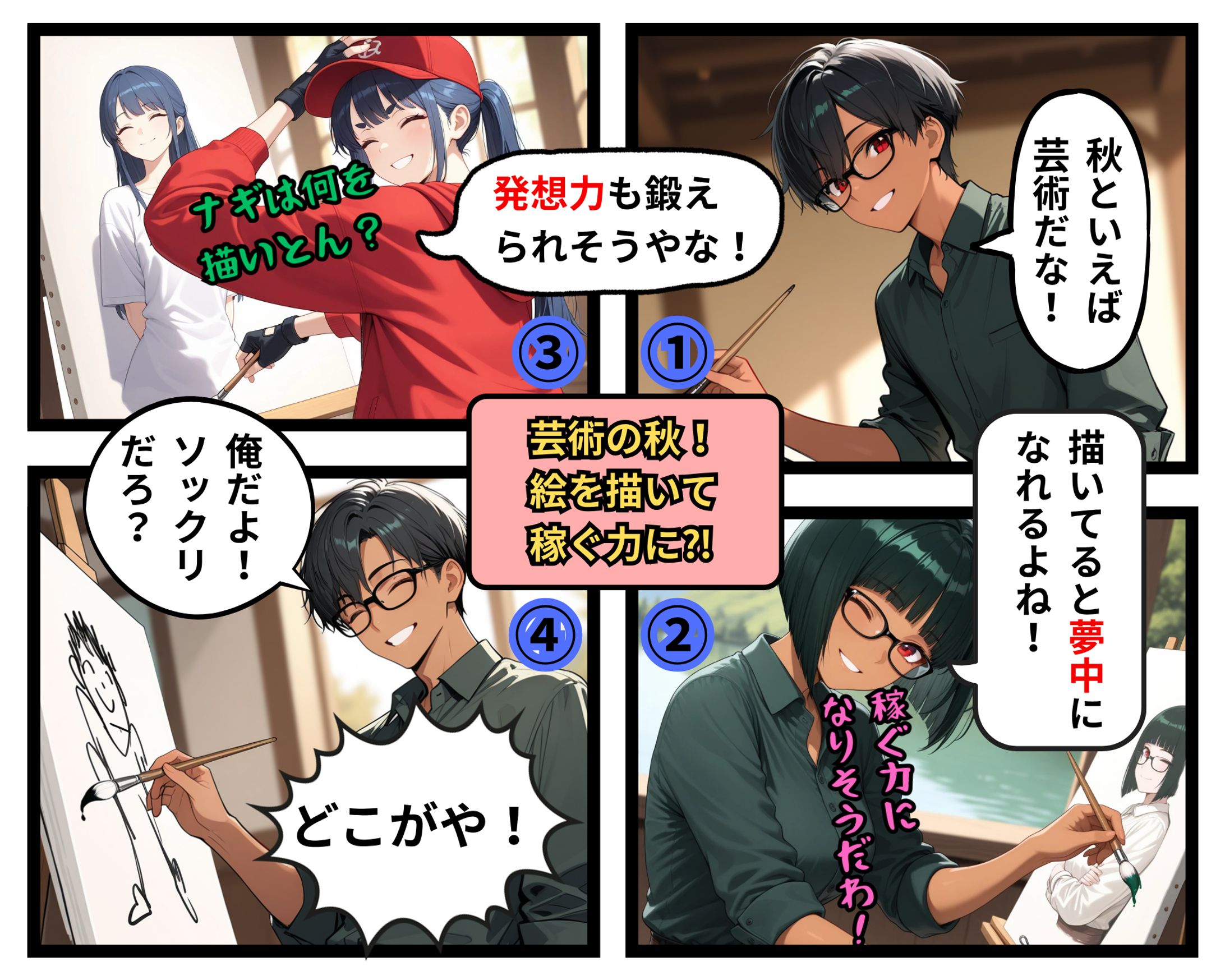 芸術の秋！絵を描いて稼ぐ力に⁈-1