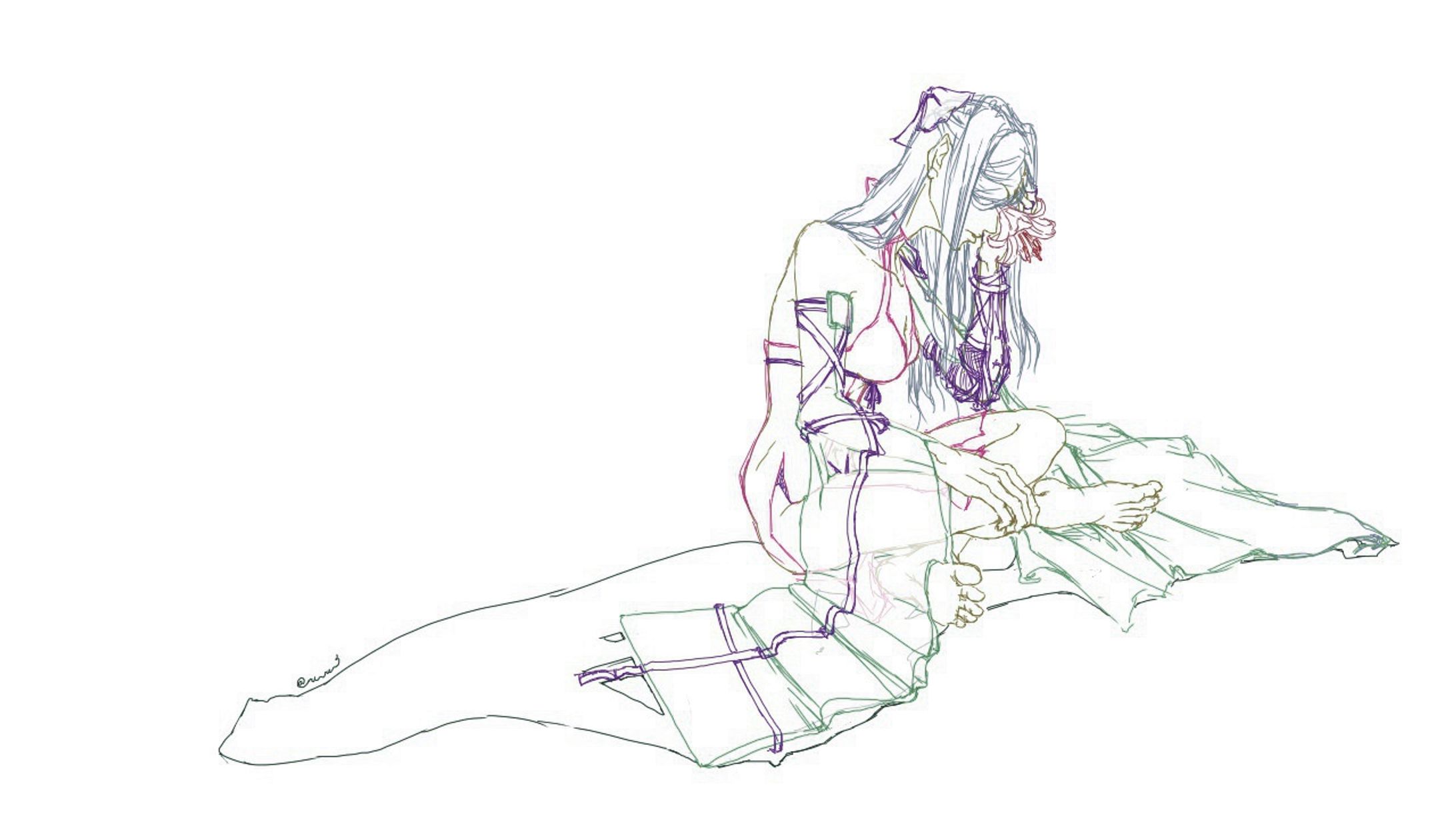 [二次絵]ニーアコラボ_デッサン-1