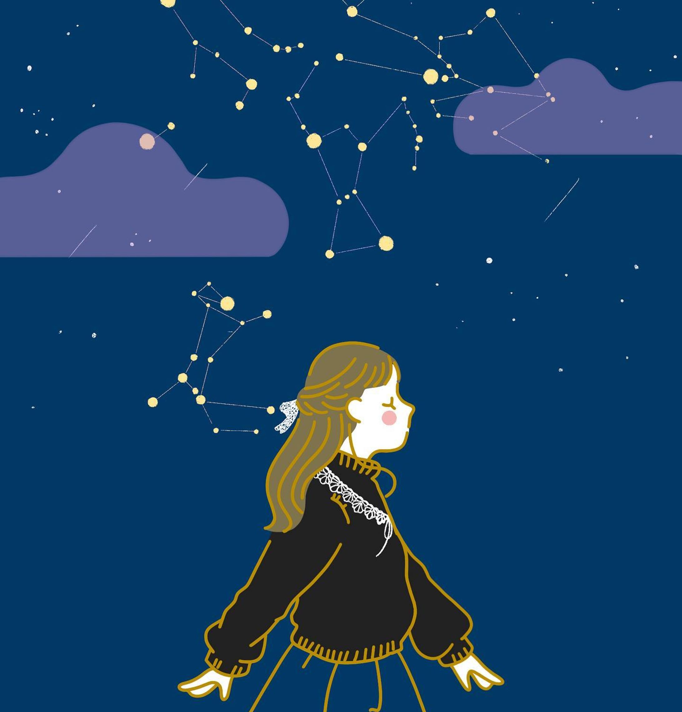 冬の星座とハーフアップヘアーの女の子

11月のカレンダー用にイラスト作成しました。ストーリーにも載せてますので、スクショしてスマホの背景にもご利用頂けます！
※常識の範囲内でのご利用をお願いいたします。

#イラスト#イラストグラム
#procreate#イラストレーター#イラストレーション#女の子の横顔イラスト#女の子イラスト#お仕事募集中#アイコンイラストオーダー#ハーフアップ #冬の星座 #11月カレンダー
#illustrater
#illustrate#illust#illustrationart#illustgram-1