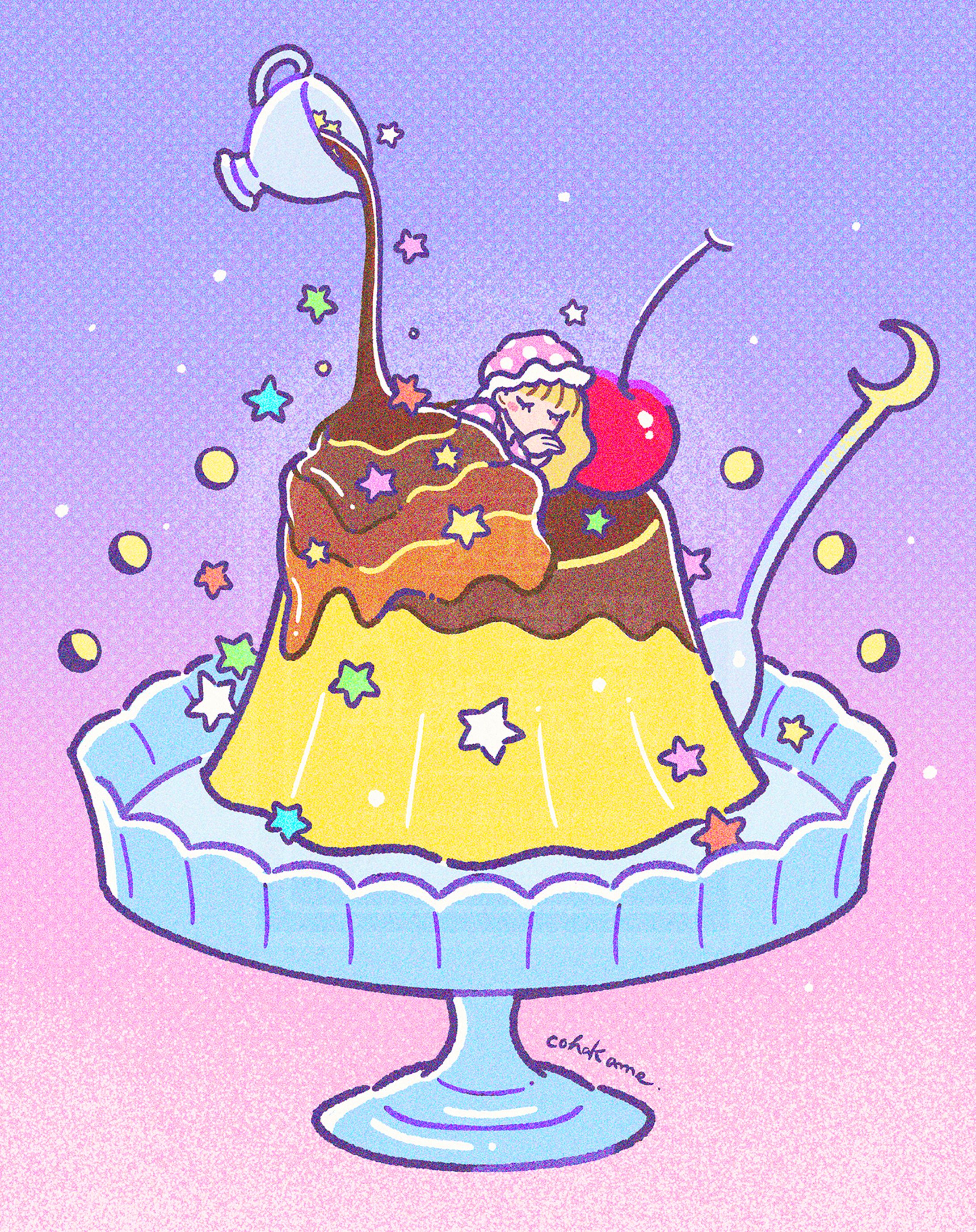 星屑と月夜のプリンベッド-1