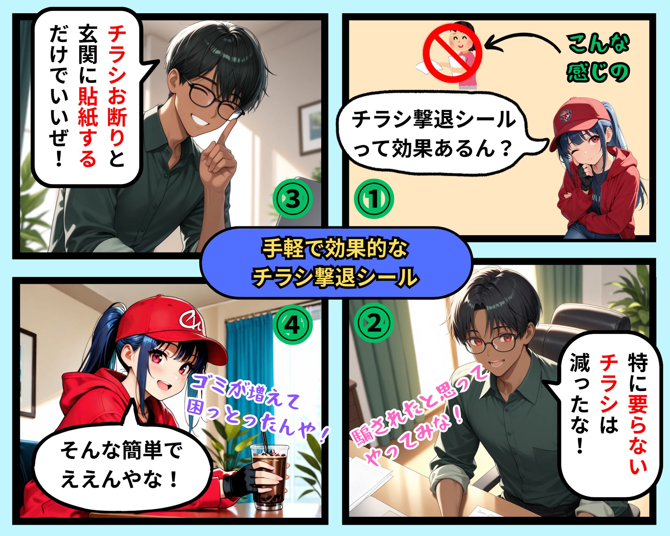 手軽で効果的なチラシ撃退シール-1