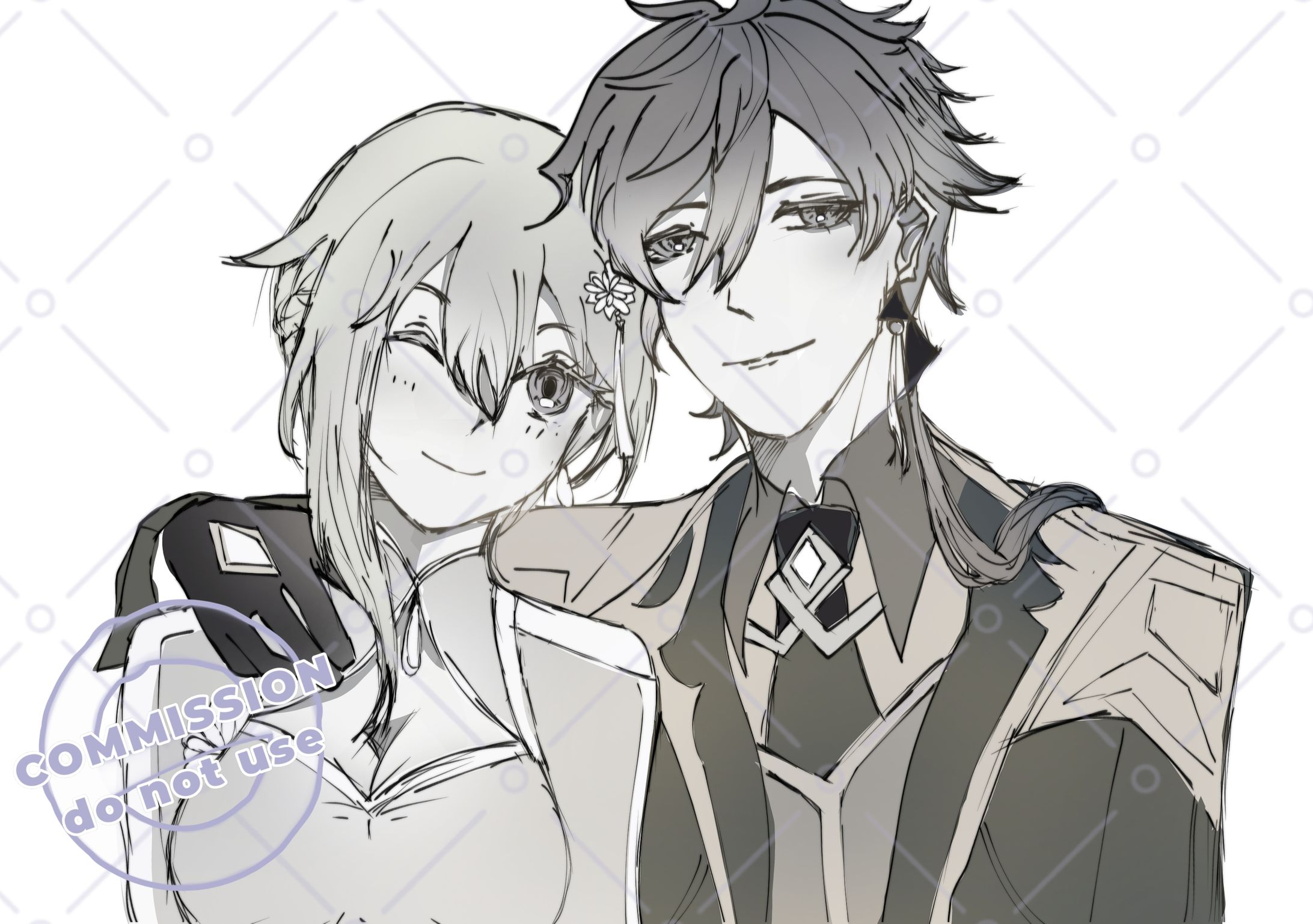 BnW commission for @/natsudecocoo-1