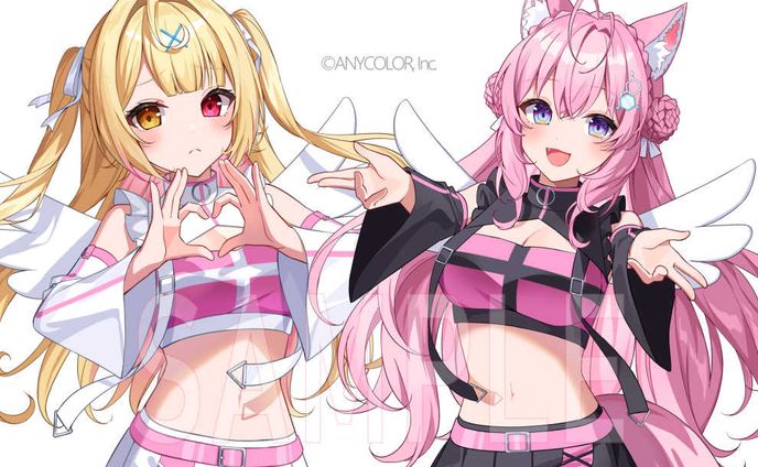 星川サラ様×博衣こより様(cover)「Watch Me」立ち絵イラスト