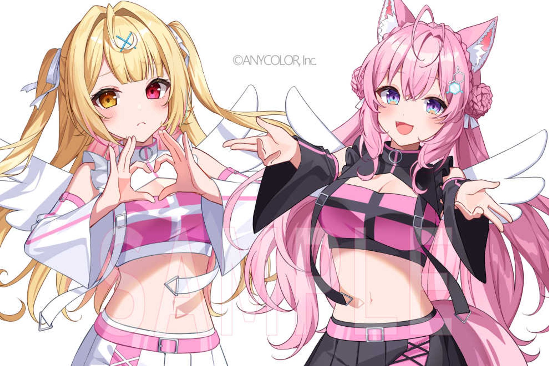 星川サラ様×博衣こより様(cover)「Watch Me」立ち絵イラスト-1
