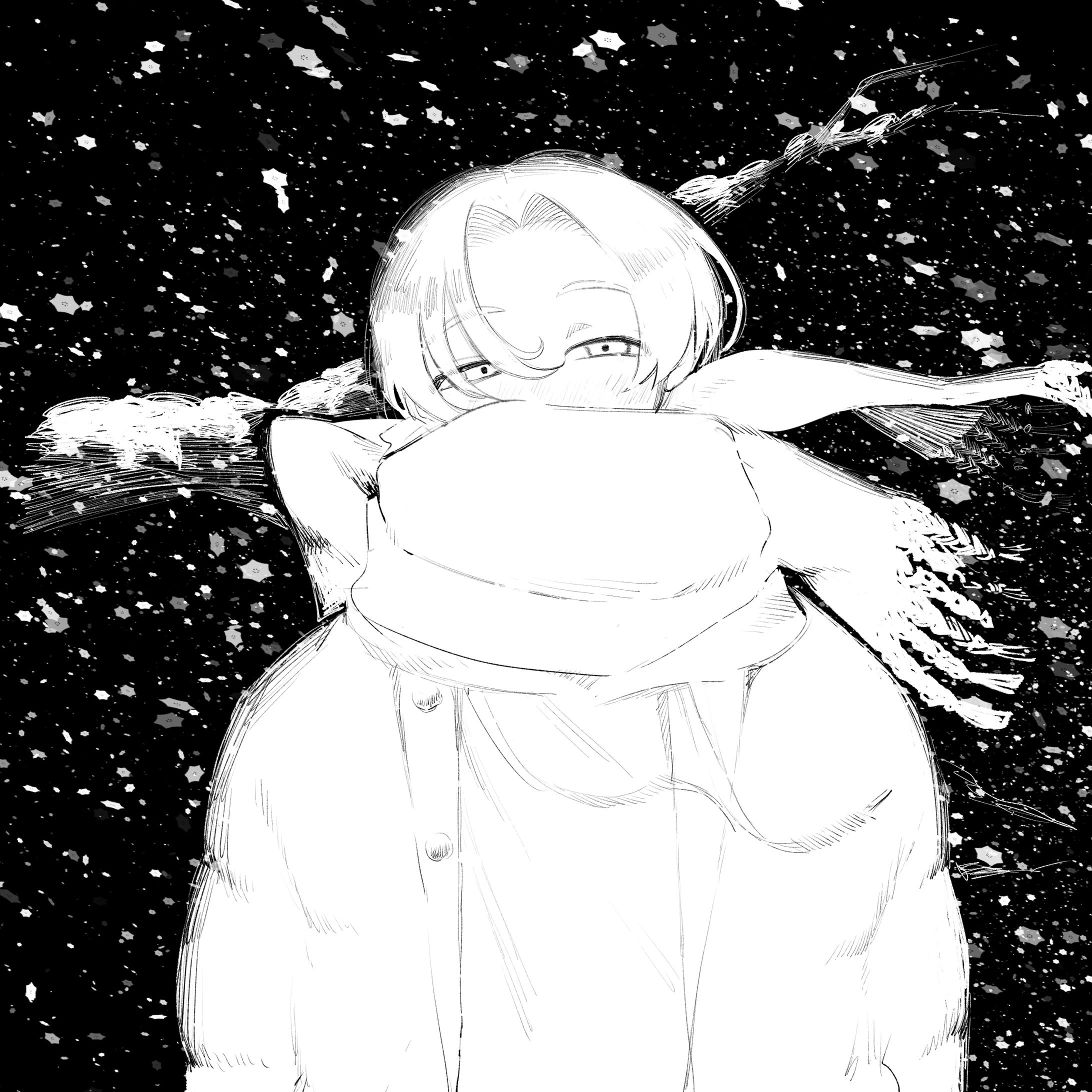 白黒イラスト-1