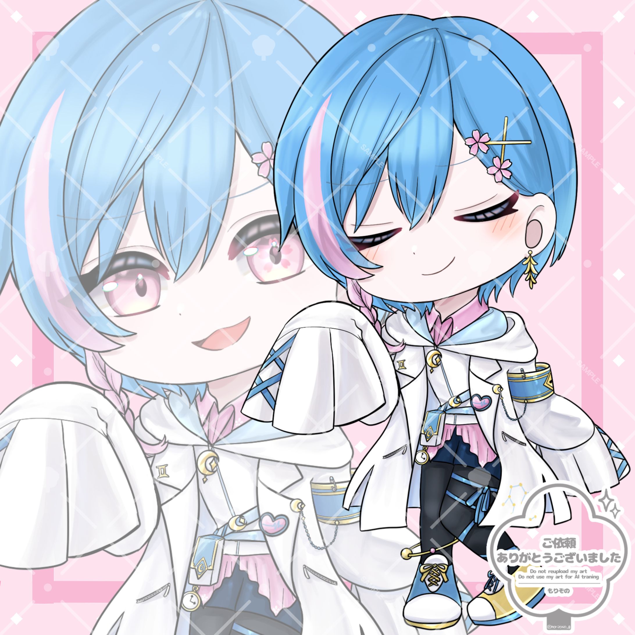【ご依頼】黒野サクラ様ミニキャライラスト-1