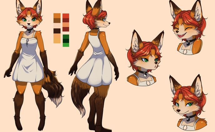 Commission - Fox character sheet