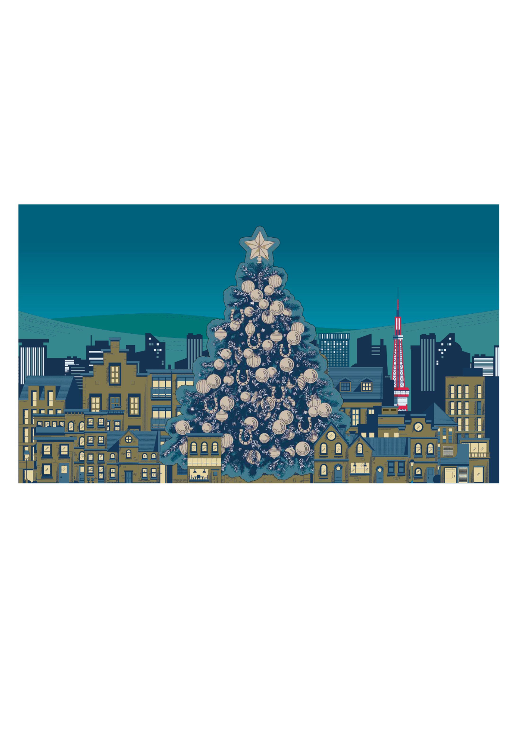 JRA：クリスマスイベントパネルイラストレーション-1