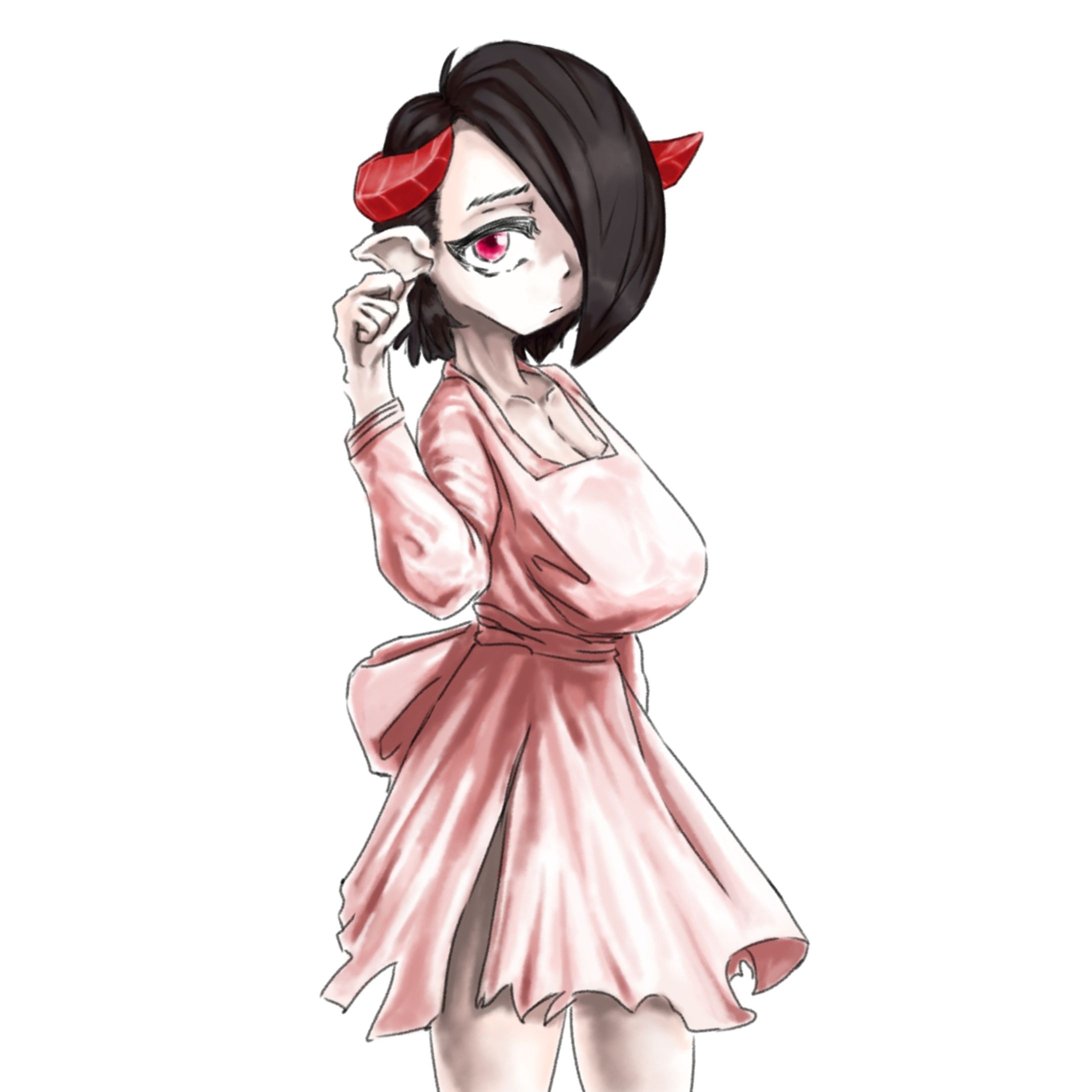 まだ名前はない角っ娘リメイクとオマケの以前描いたモノ-1