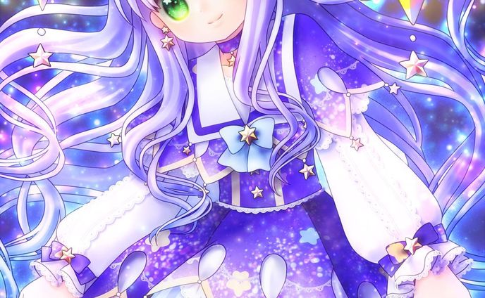 星空ちゃん⭐️🌟💫　#イラスト　#お絵描き　#おえかき　#お絵かき  #illustration #illust #女の子　#女の子イラスト　#デジタル　#デジタルイラスト　#デジタル絵　#オリジナル　#オリジナルイラスト　#オリジナル絵　#ロリィタ　#ロリィタファッション　#ロリータ　#ロリータファッション　#フリル　#リボン　#星　#星空　#夜空　#宇宙　#キラキラ　#紫　#青　#ゆめかわ　#ゆめかわいい