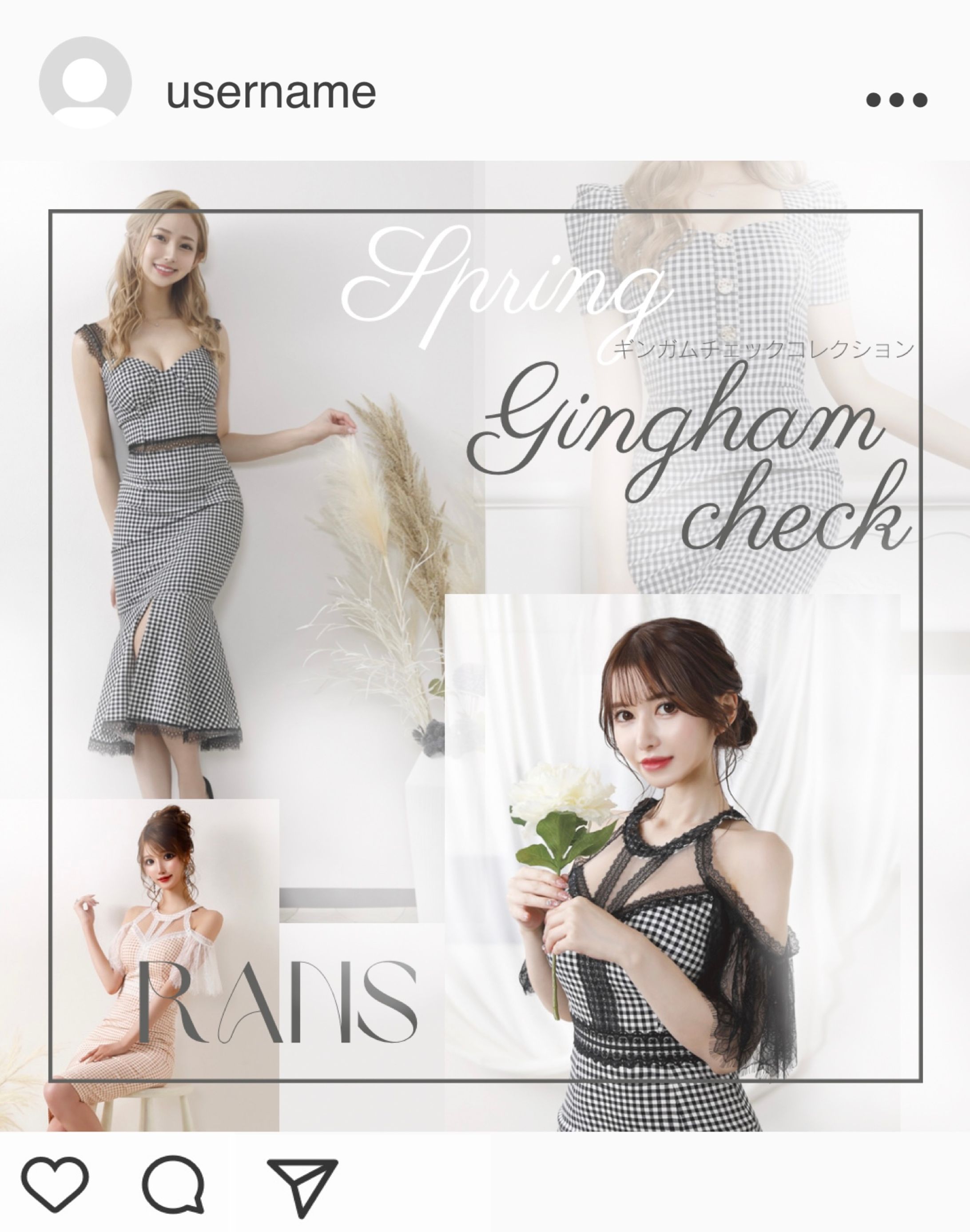 ドレスブランド「RANS」Instagramデザイン-1