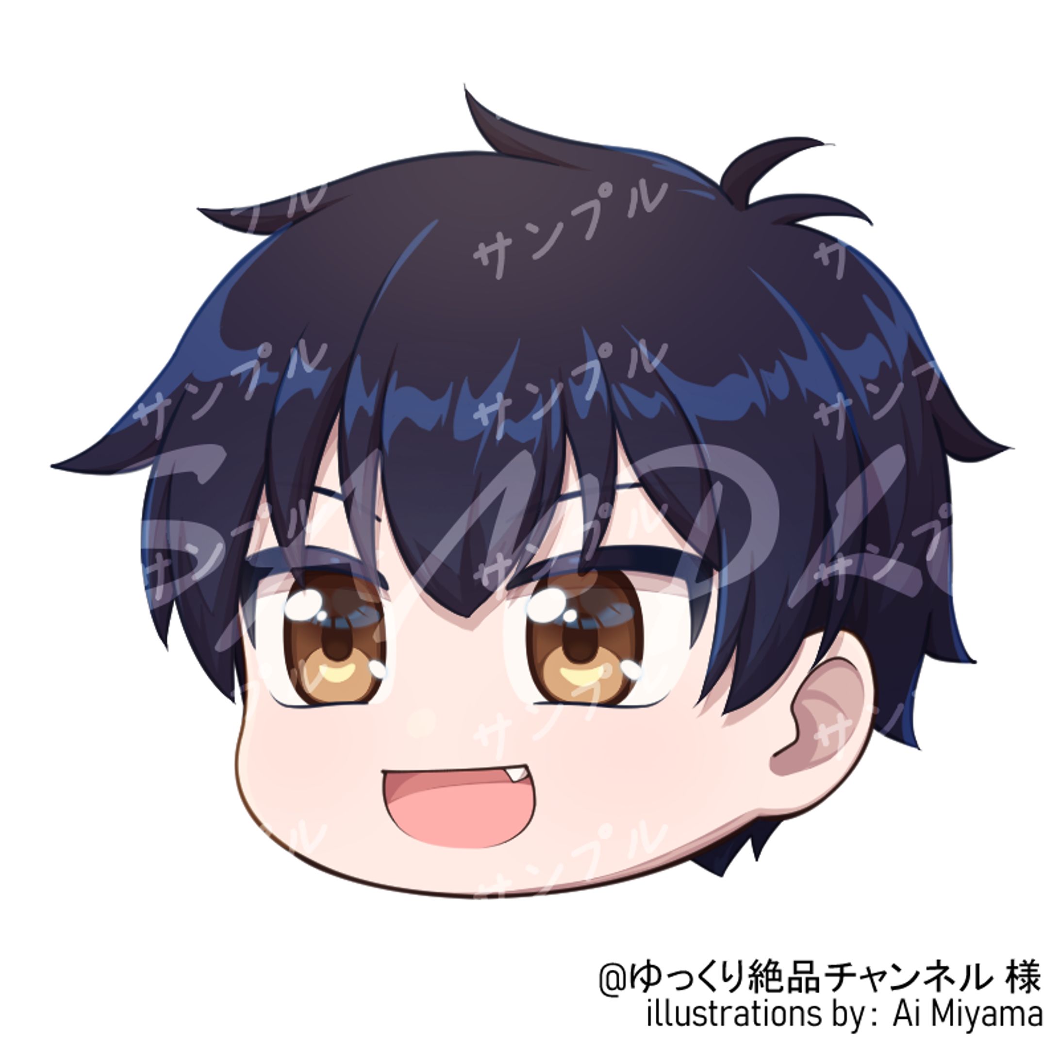 黒髪むにっとほっぺの男の子立ち絵-1