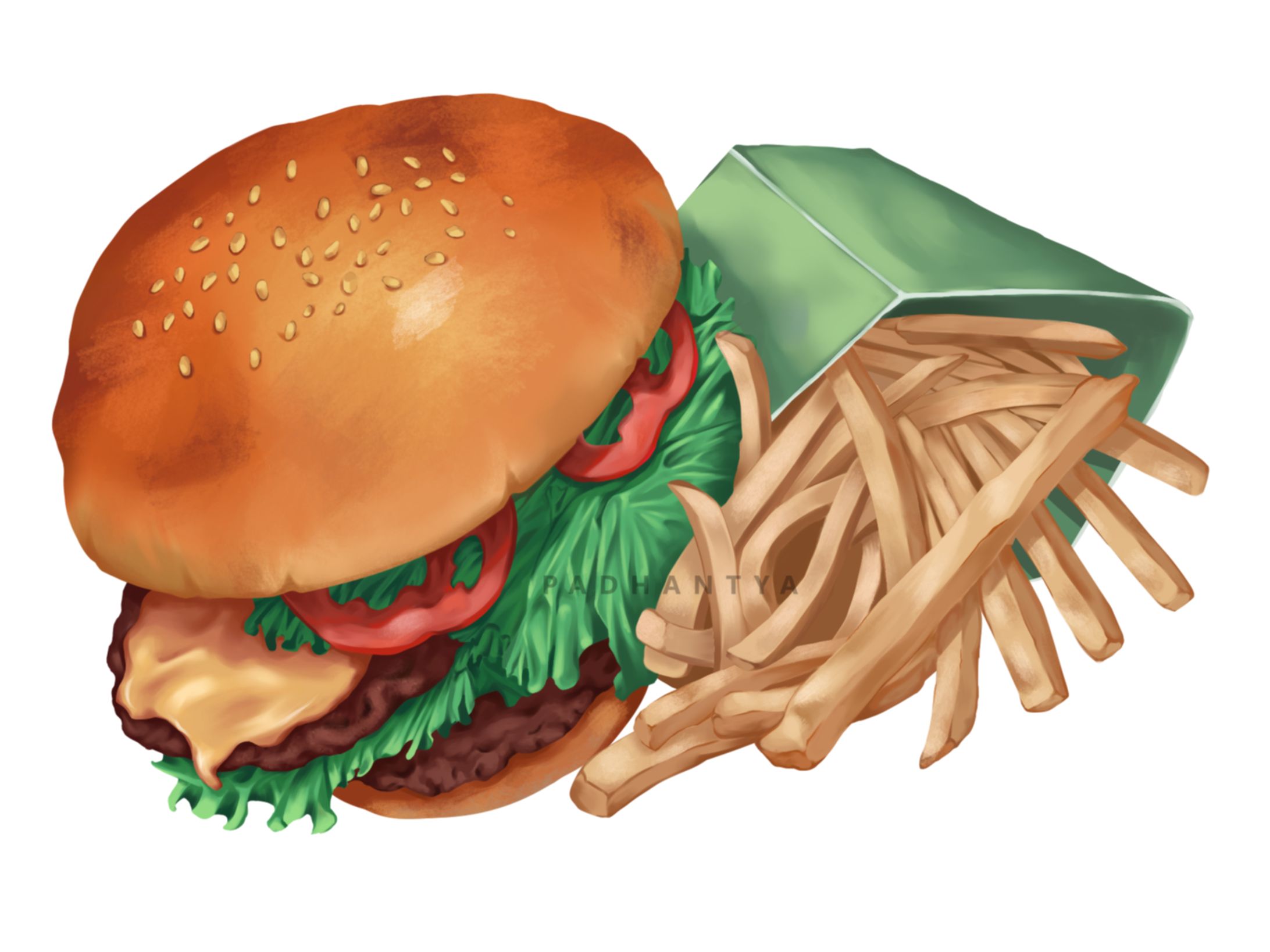 Burger Food Illustration-1