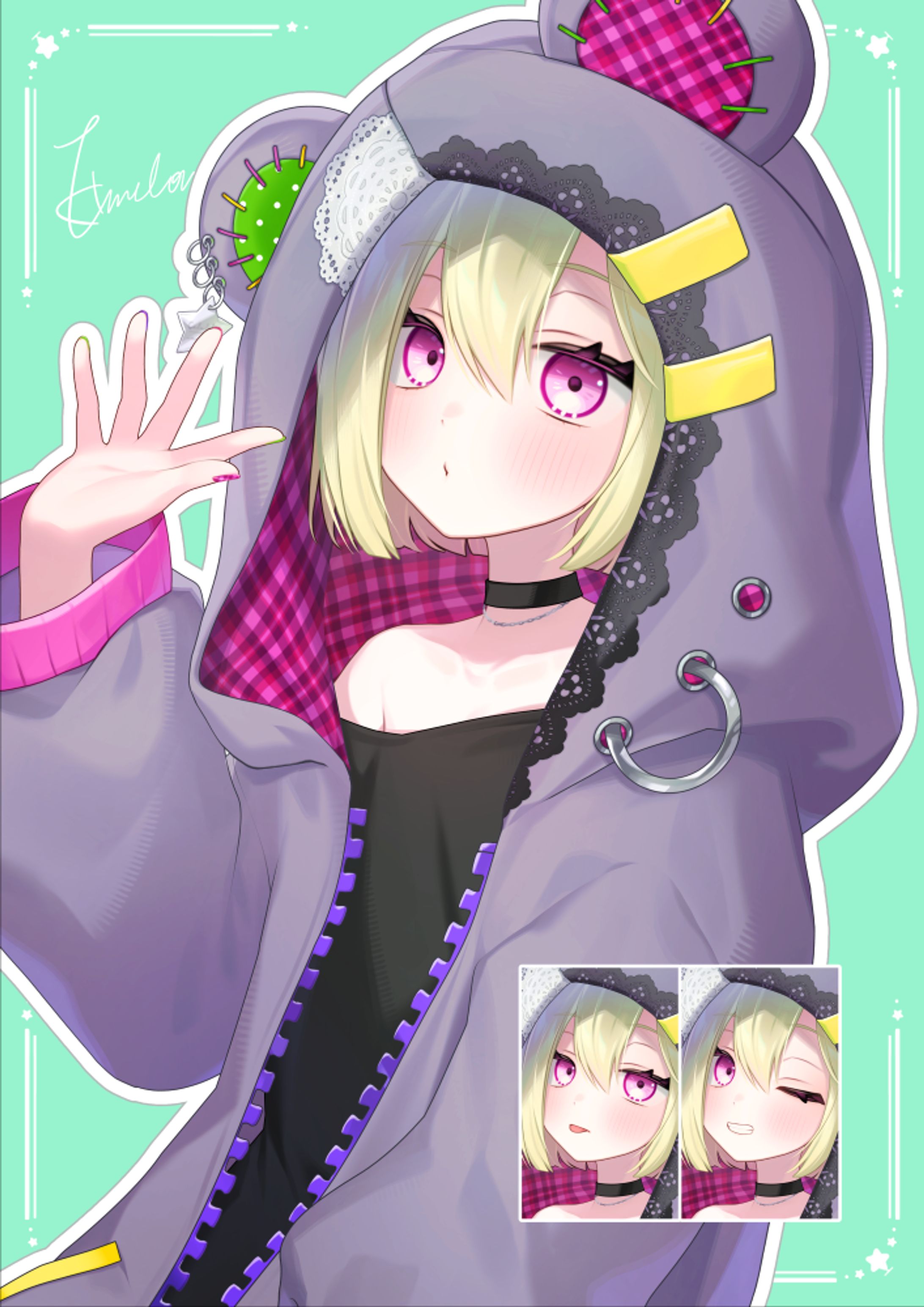 匿名おじさん様｜アメとムチムチボディ様のイラスト-1