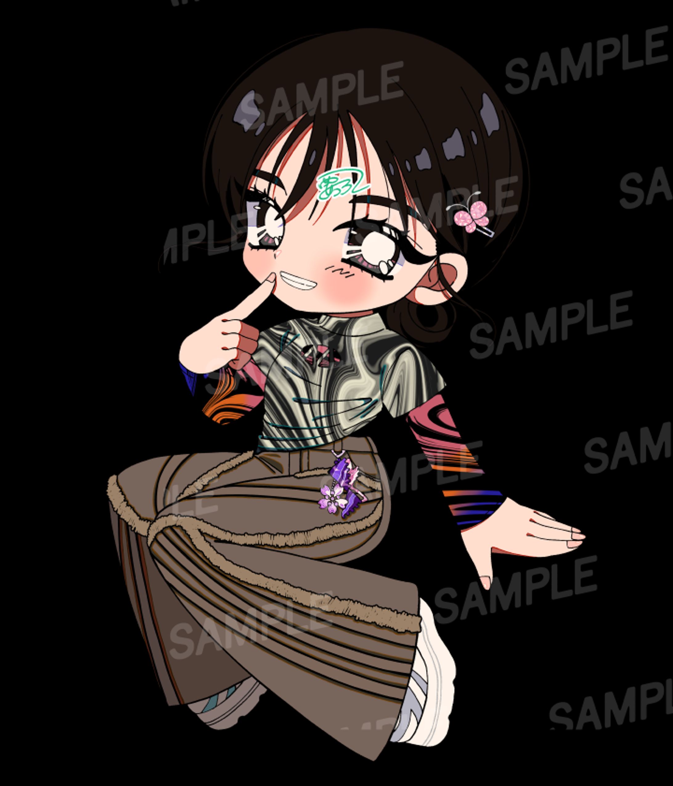 欅坂46遠藤理子様　祝花装飾イラスト-1