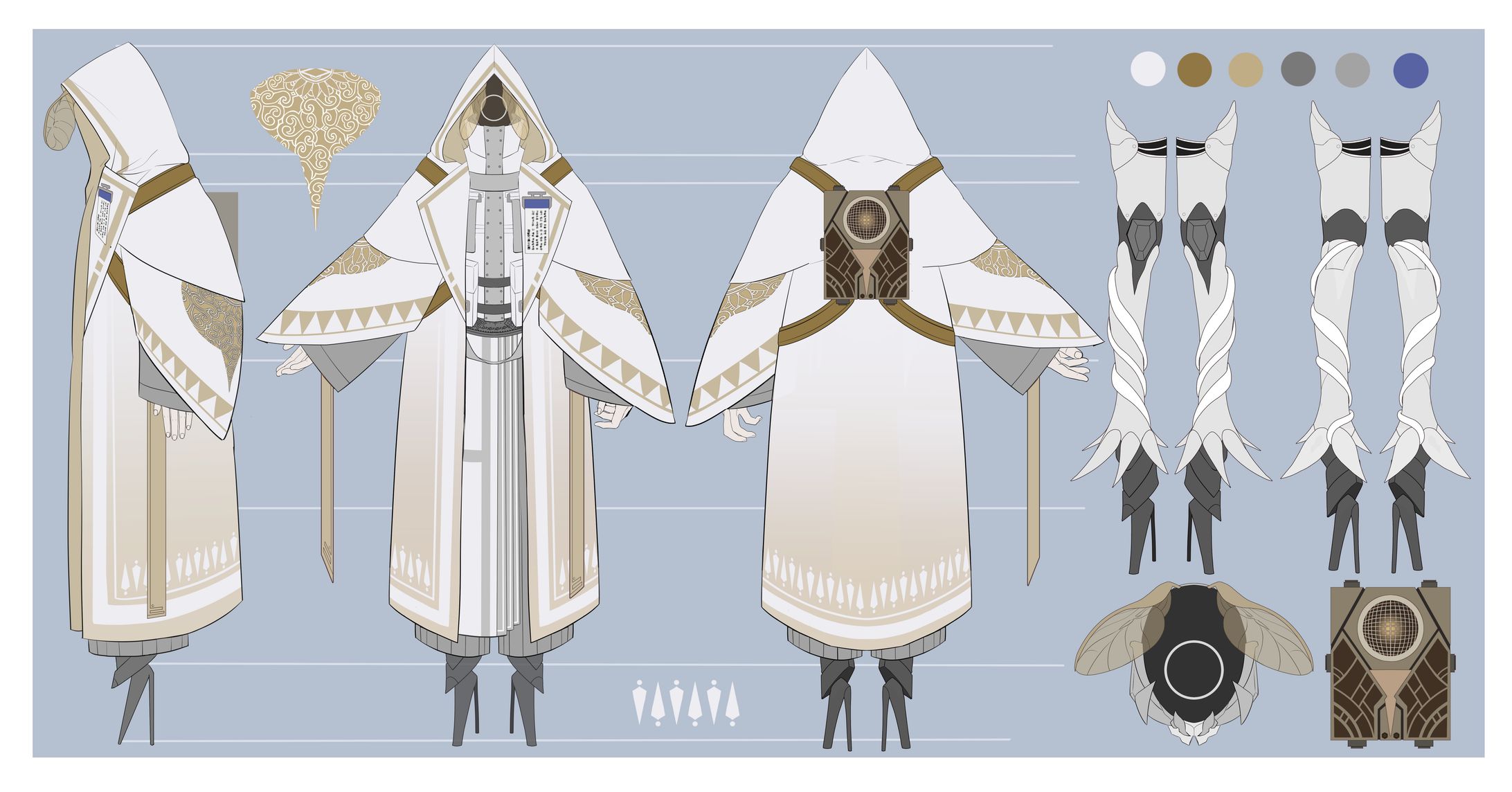 キャラクターデザイン　三面図-1