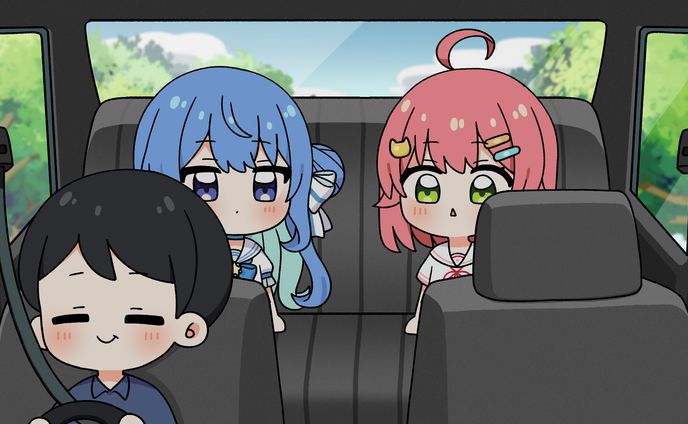 ホロライブ　miComet　動画用イラスト