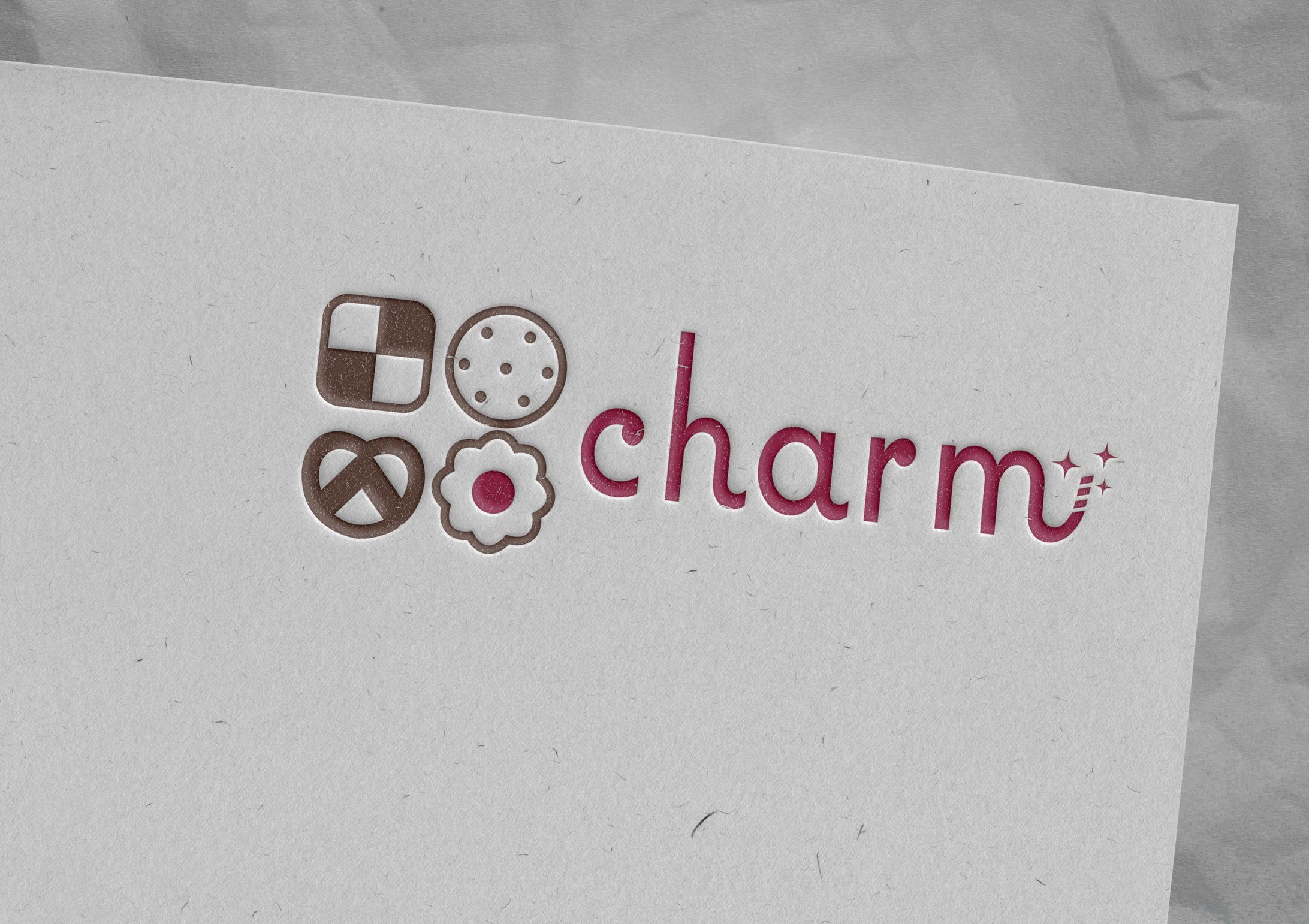 ロゴ自主制作 「charm」-1