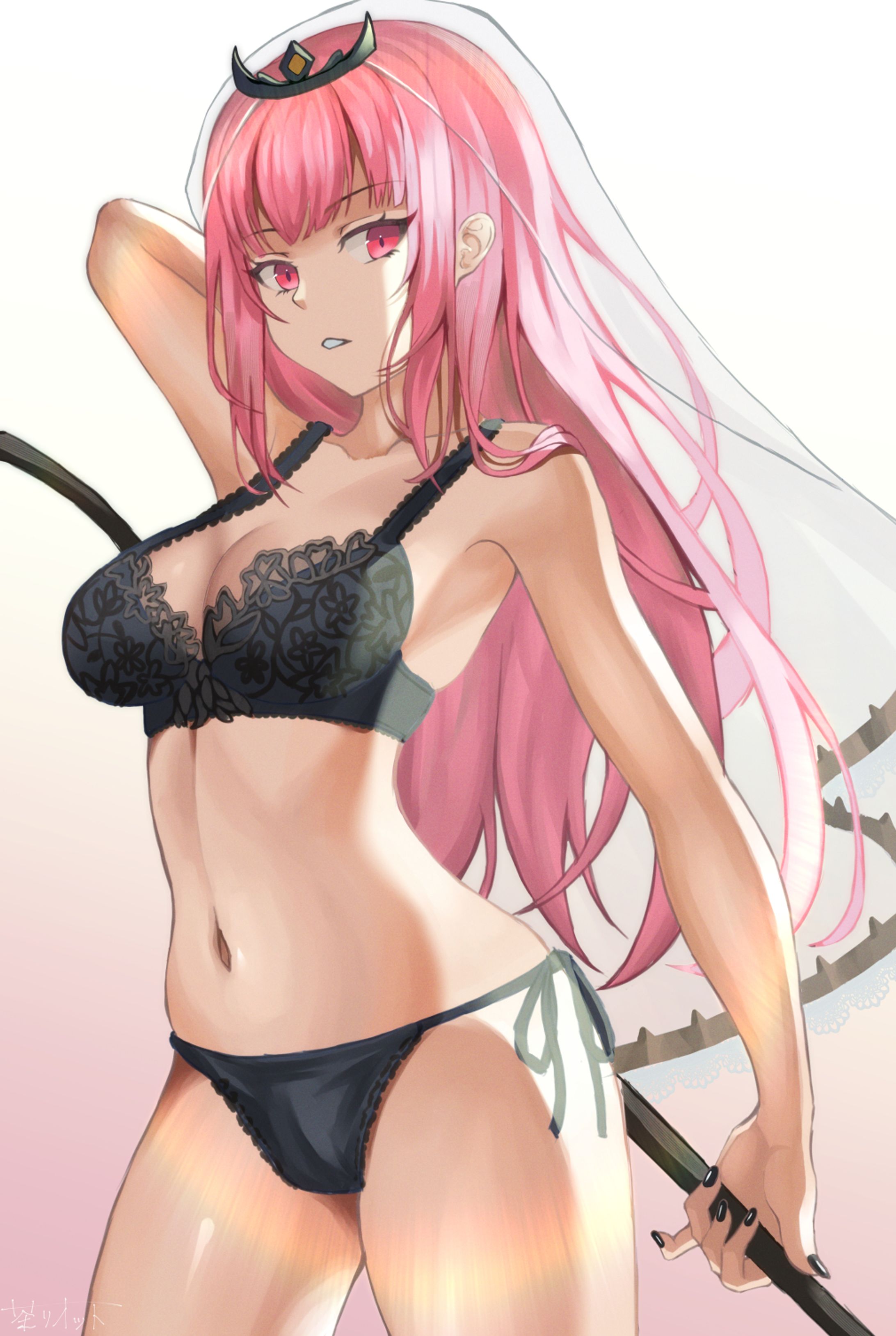 lingerie model Mori Calliope -1