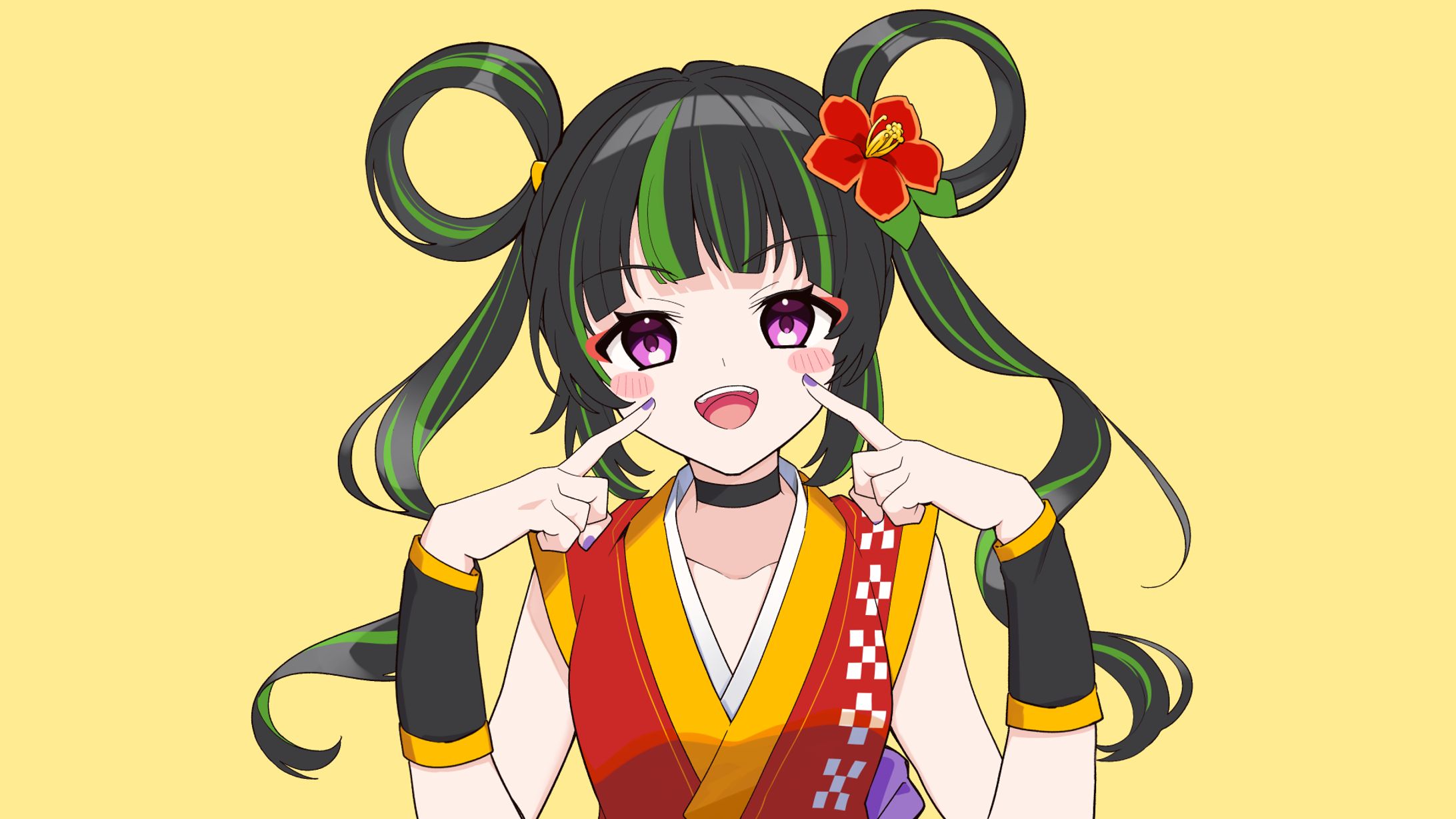 25 0729_根間うい様「 オーバーライド 沖縄三線アレンジ」MVイラスト-1