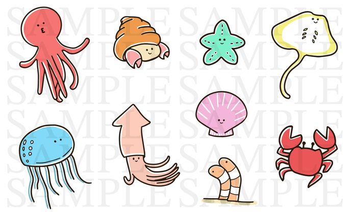 ゆるくてかわいい海の生きもの