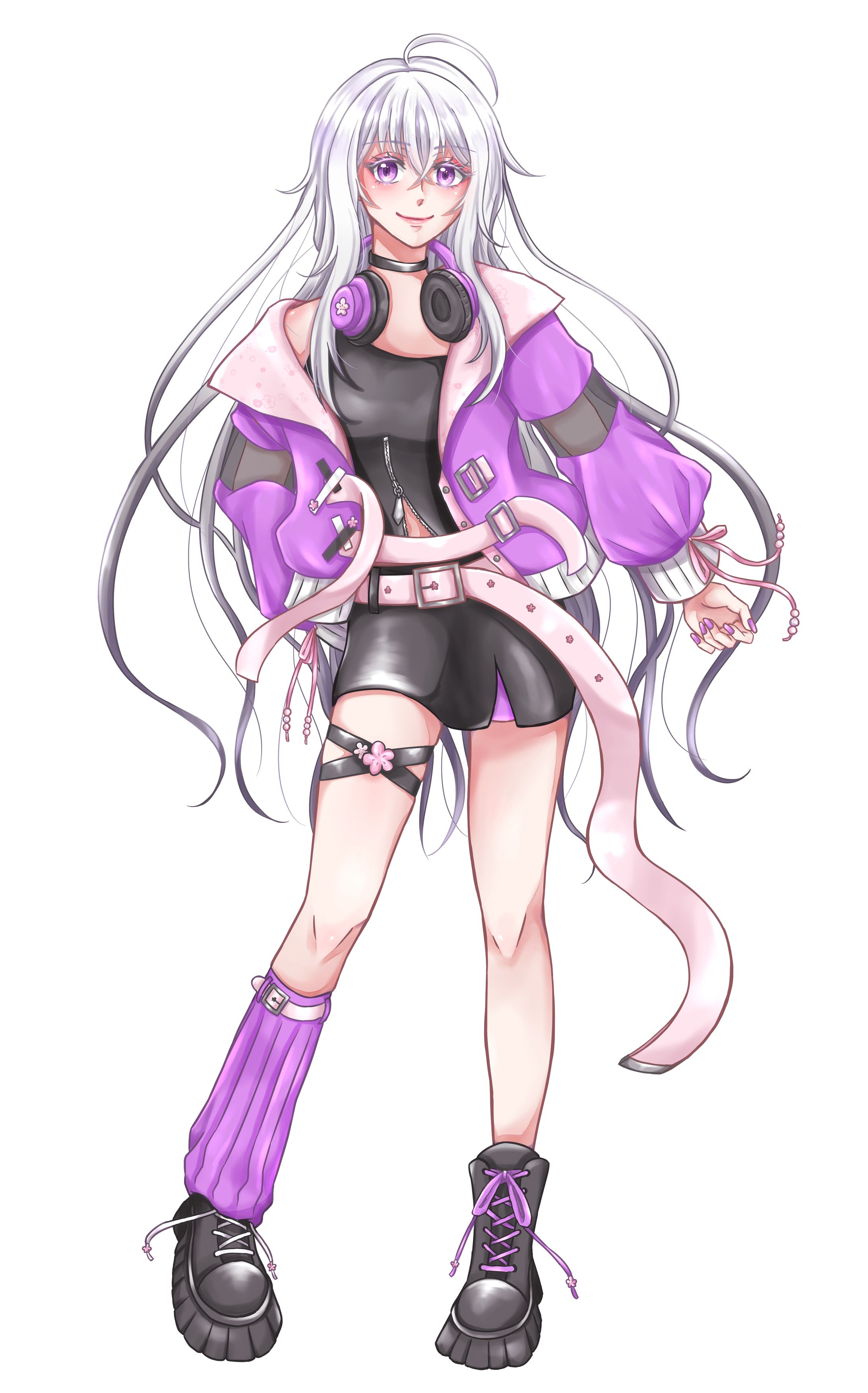 サブカル風女の子の立ち絵、キャラデザ-1